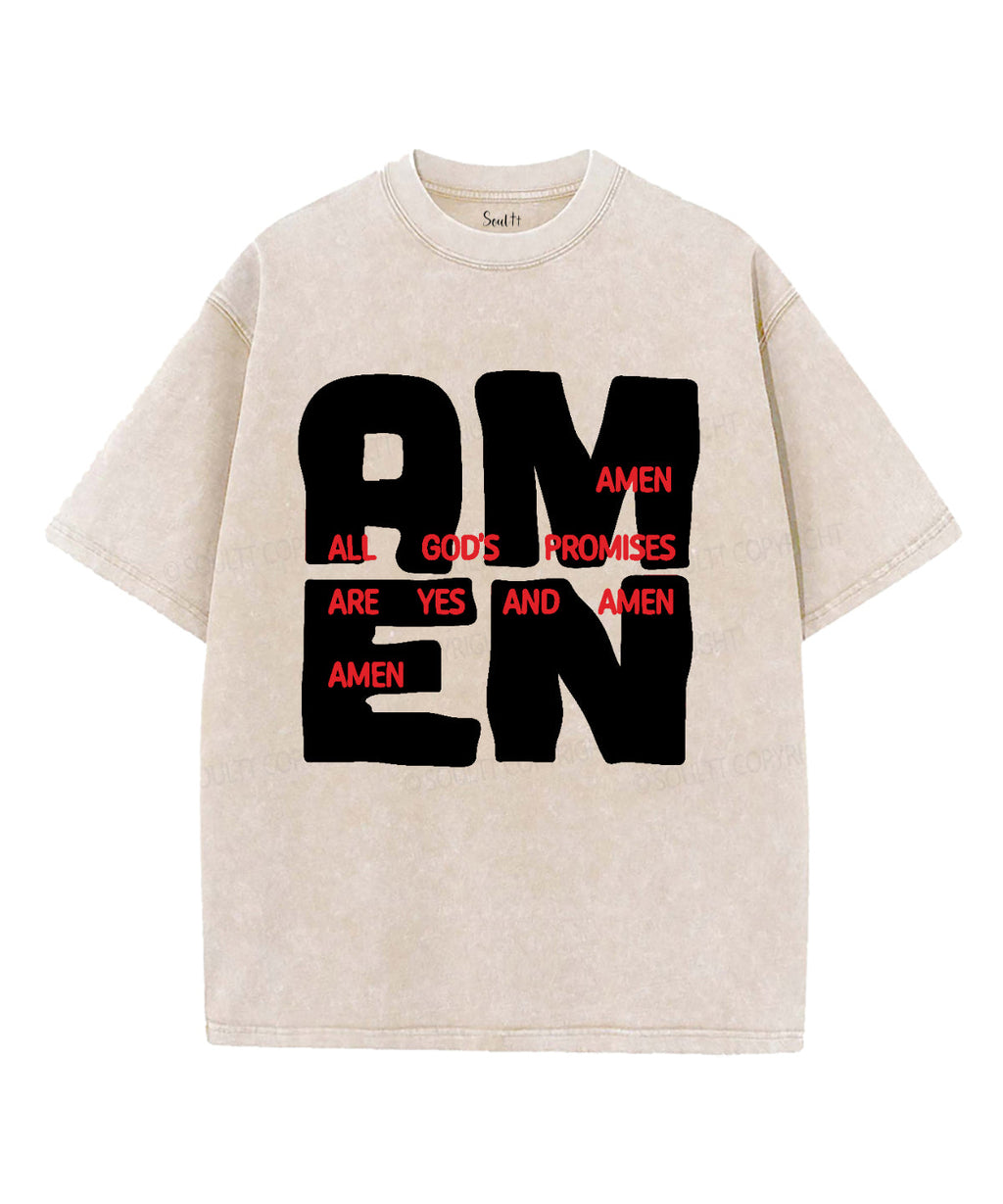 All God's Promises Are Yes Washed Christian T-shirt Hoodie, Sweatshirt | CiraTrend.com (Image 4)