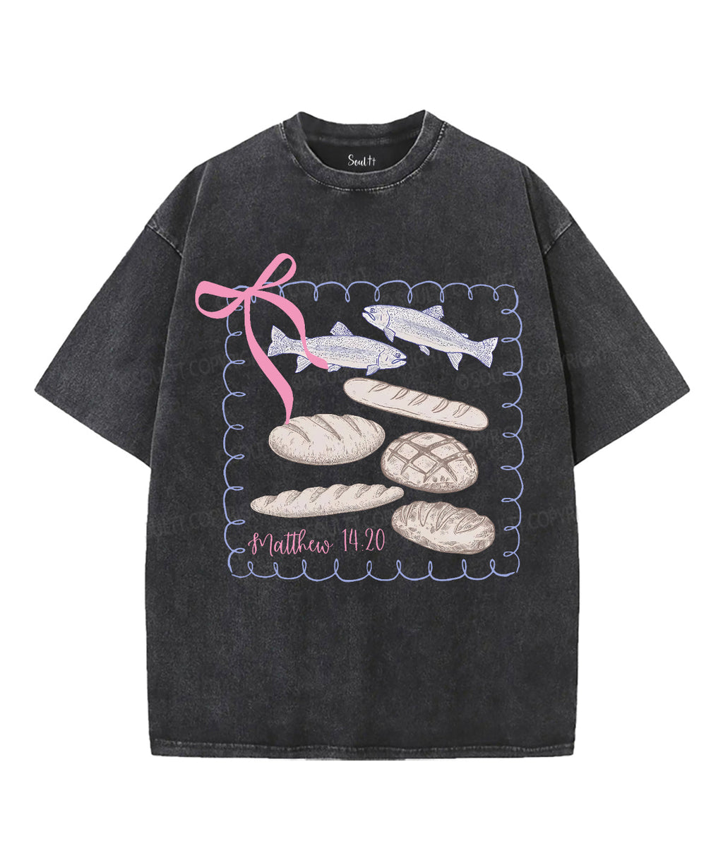 Fishes &Loaves Unisex Washed Christian T-shirt Hoodie, Sweatshirt | CiraTrend.com (Image 1)