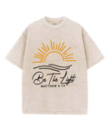 Be The Light Unisex Washed Christian T-shirt Style008 Hoodie, Sweatshirt | CiraTrend.com (Image 1)