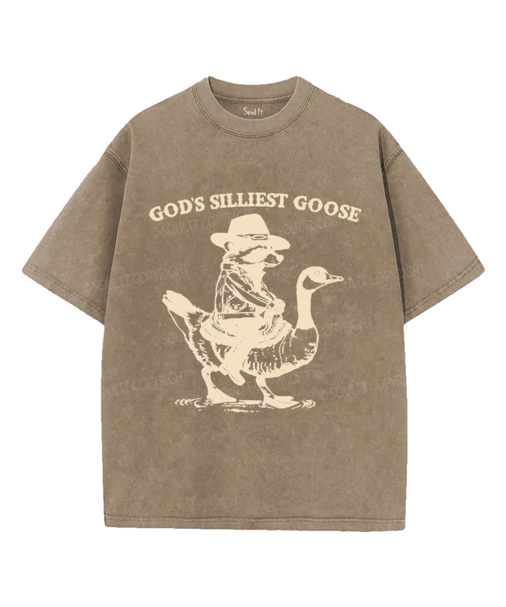 God'S Silliest Goose Washed Christian T-Shirts, Hoodie, Sweatshirt