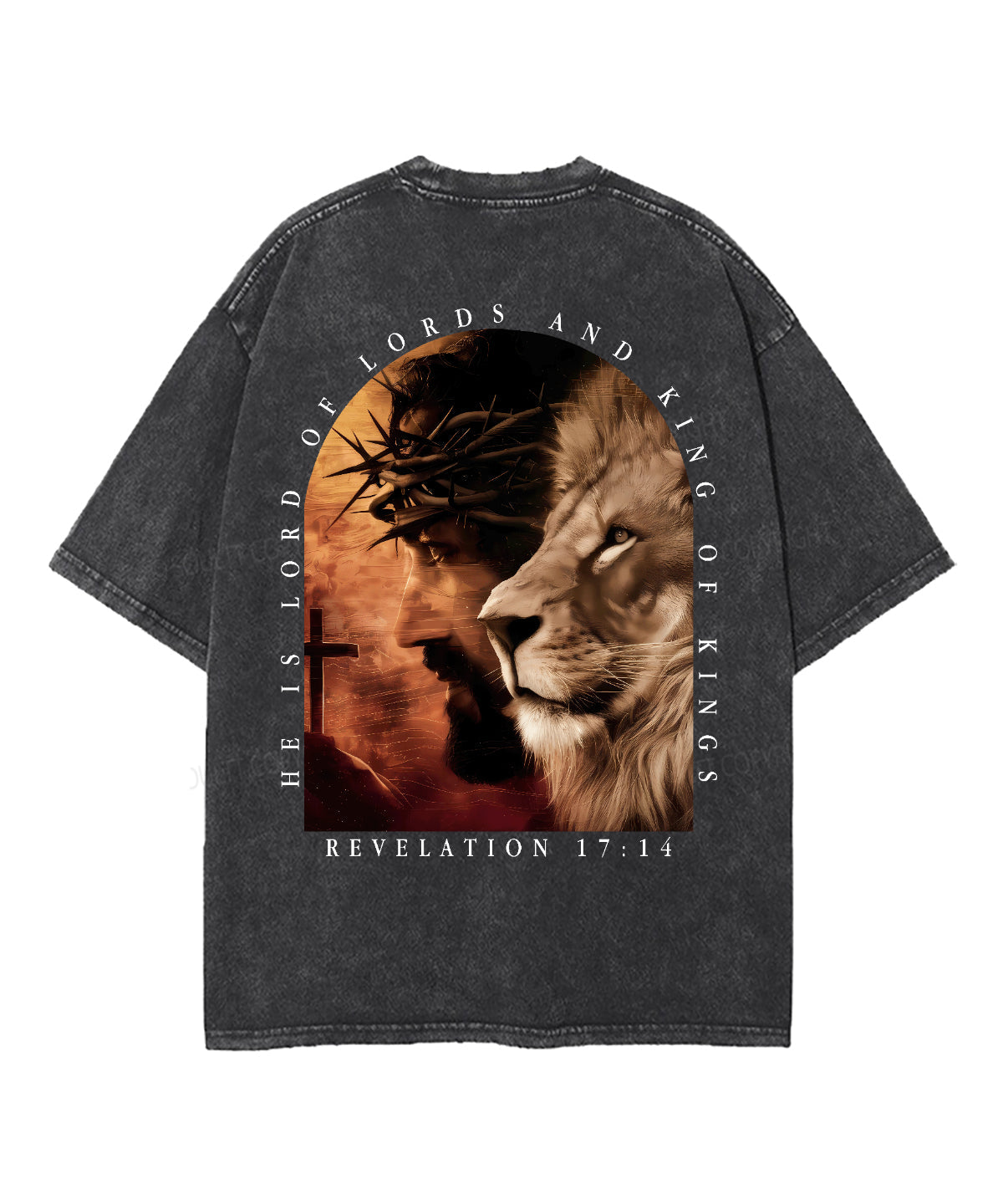 King Of Kings Double Sided Unisex Washed Christian T-shirt Hoodie, Sweatshirt | CiraTrend.com (Image 3)