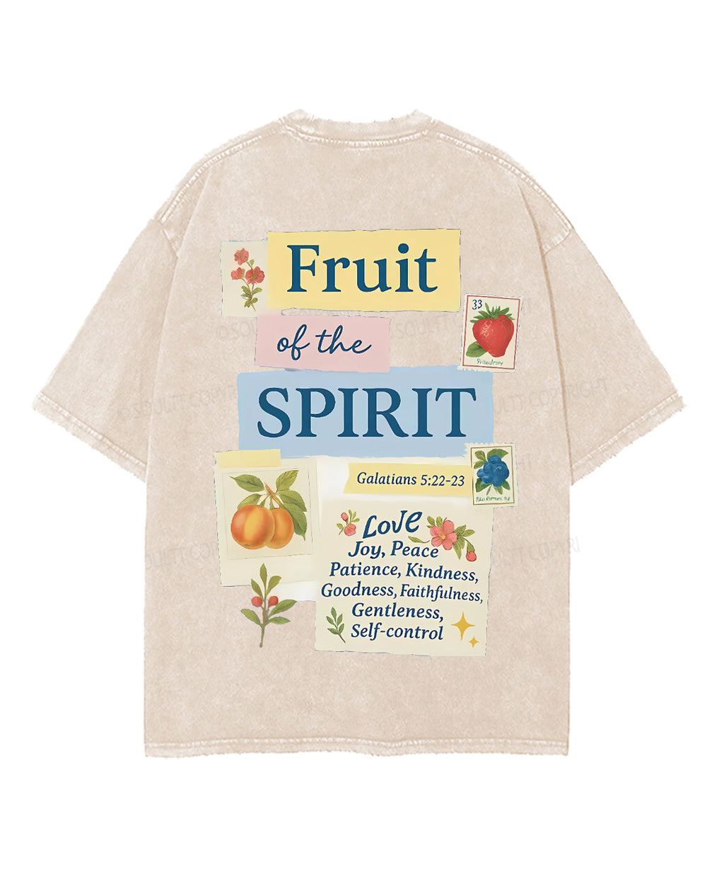 Fruit Of The Spirit Double Sided Unisex Washed Christian T-shirt Style022 Hoodie, Sweatshirt | CiraTrend.com (Image 2)