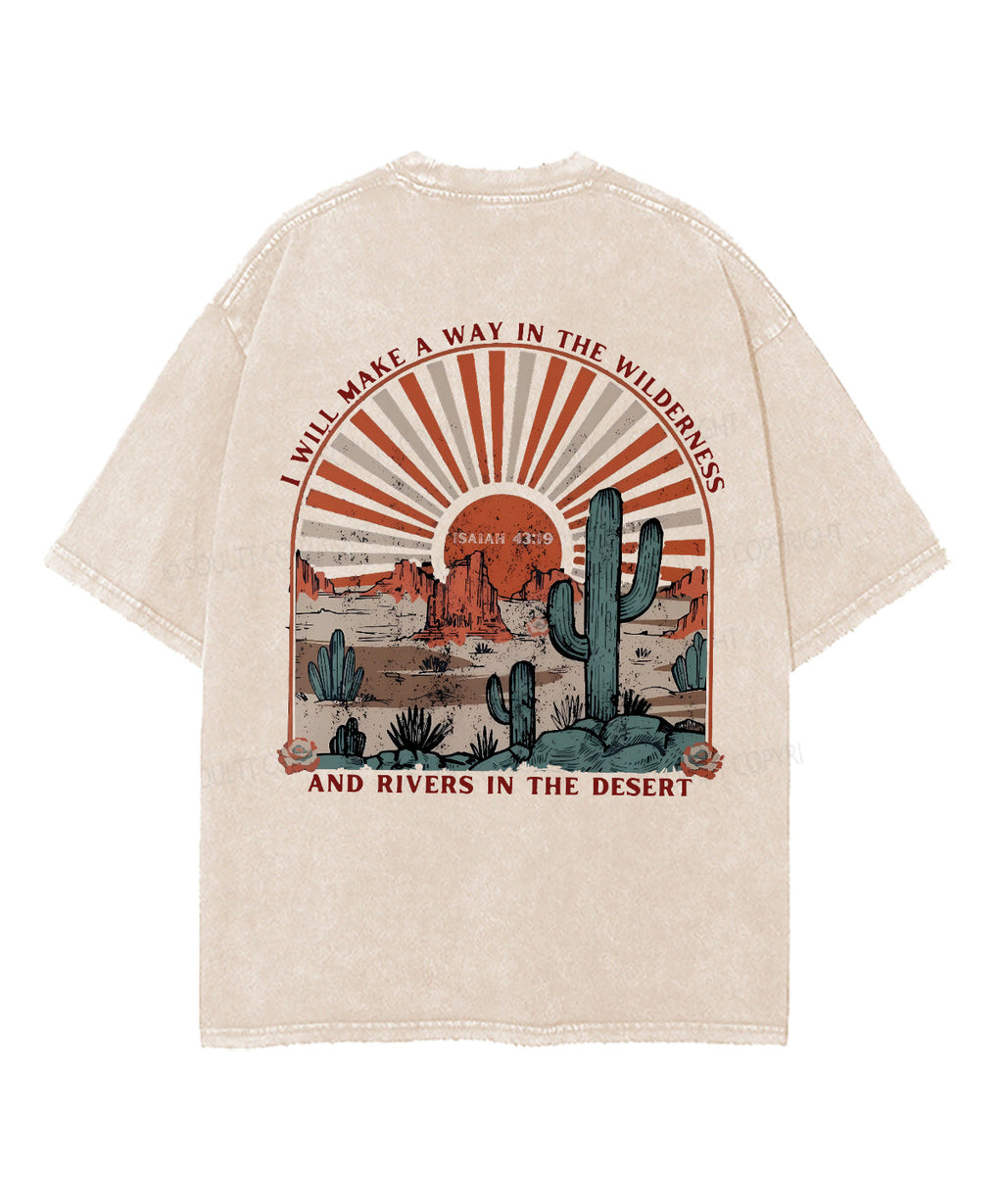 I Will Make Way Wilderness Double Sided Washed Christian T-Shirts, Hoodie, Sweatshirt