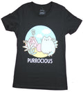 Pusheen Girls Juniors T-Shirt - Purrocious Prehistoric Pusheen Image Hoodie, Sweatshirt | CiraTrend.com