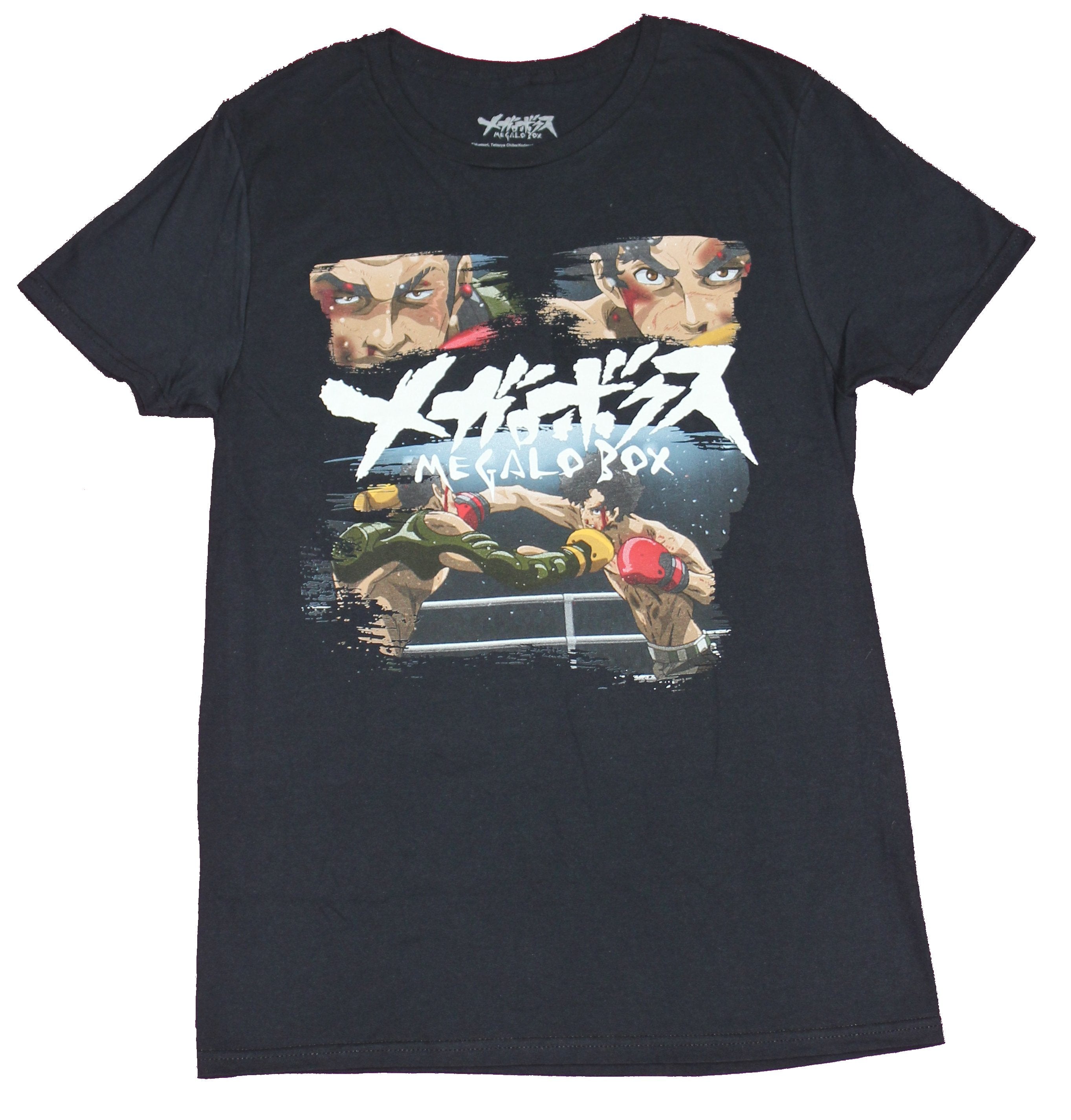 Megalo Box Mens T-Shirt - Boxing Face Off with Kanji Between Hoodie, Sweatshirt | CiraTrend.com