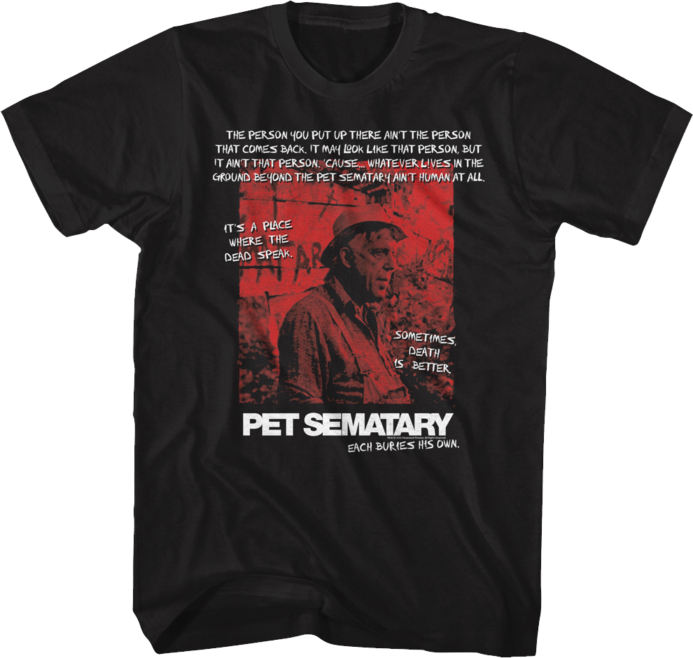 Each Buries His Own Pet Sematary T-Shirt Hoodie, Sweatshirt | CiraTrend.com (Image 1)