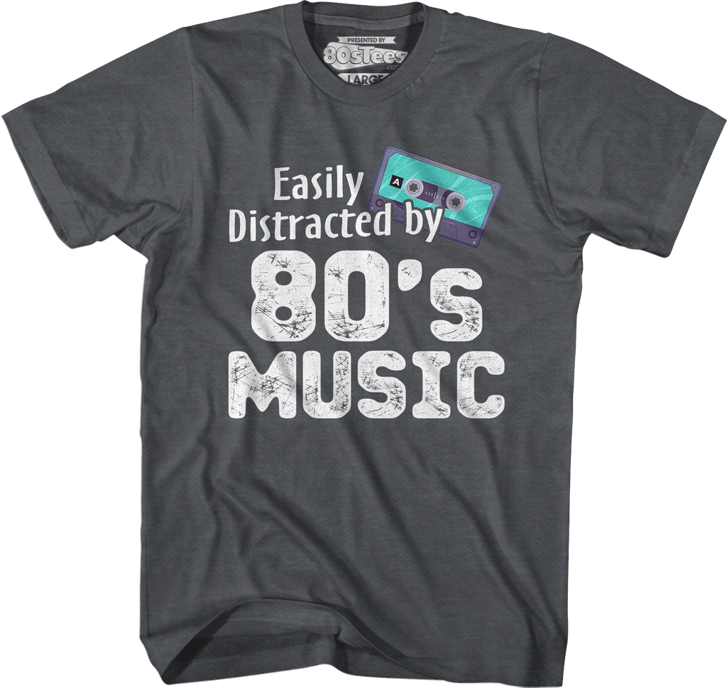 Easily Distracted By 80's Music T-Shirt Hoodie, Sweatshirt | CiraTrend.com (Image 4)