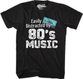 Easily Distracted By 80's Music T-Shirt Hoodie, Sweatshirt | CiraTrend.com (Image 1)