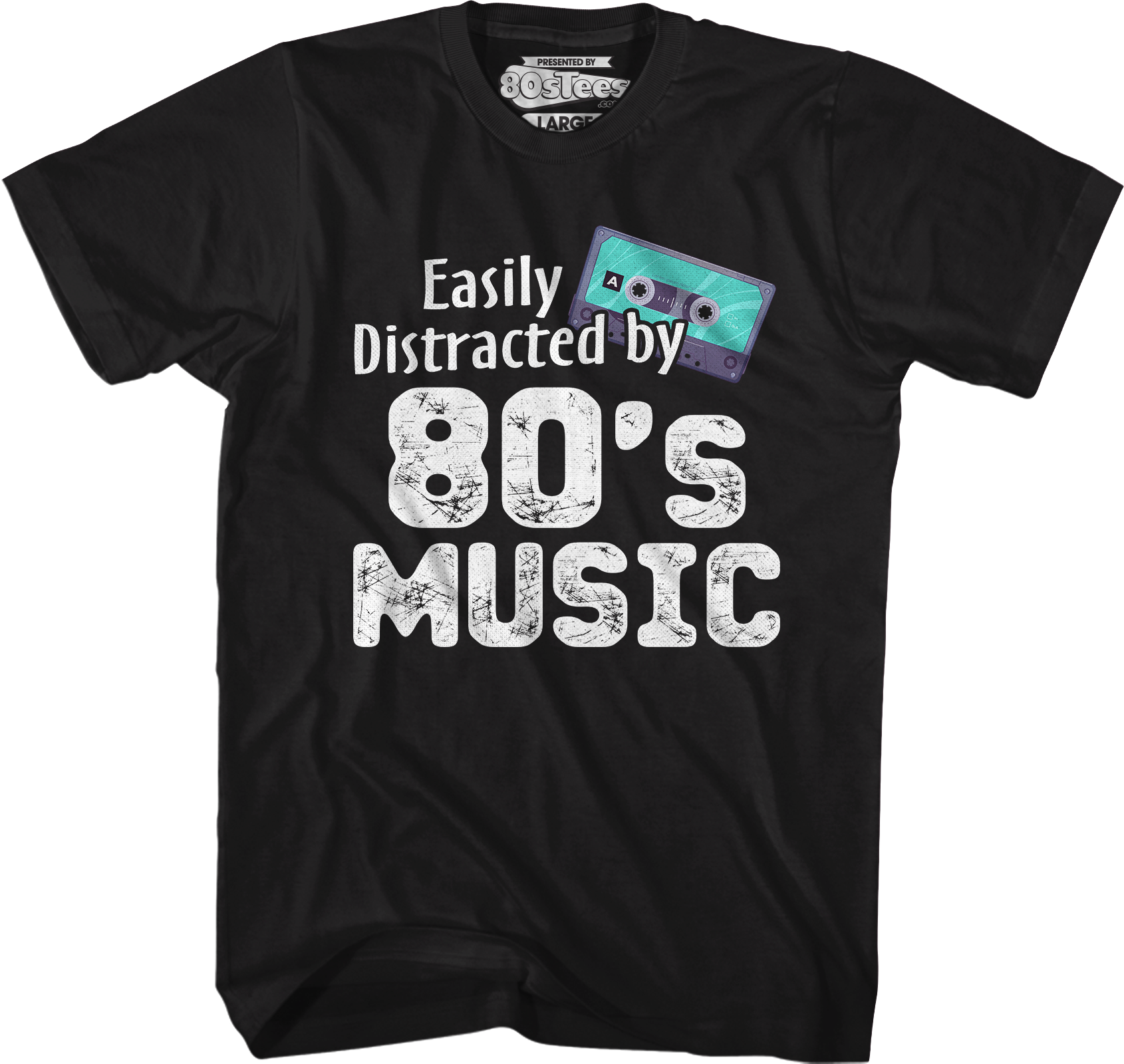 Easily Distracted By 80's Music T-Shirt Hoodie, Sweatshirt | CiraTrend.com (Image 1)