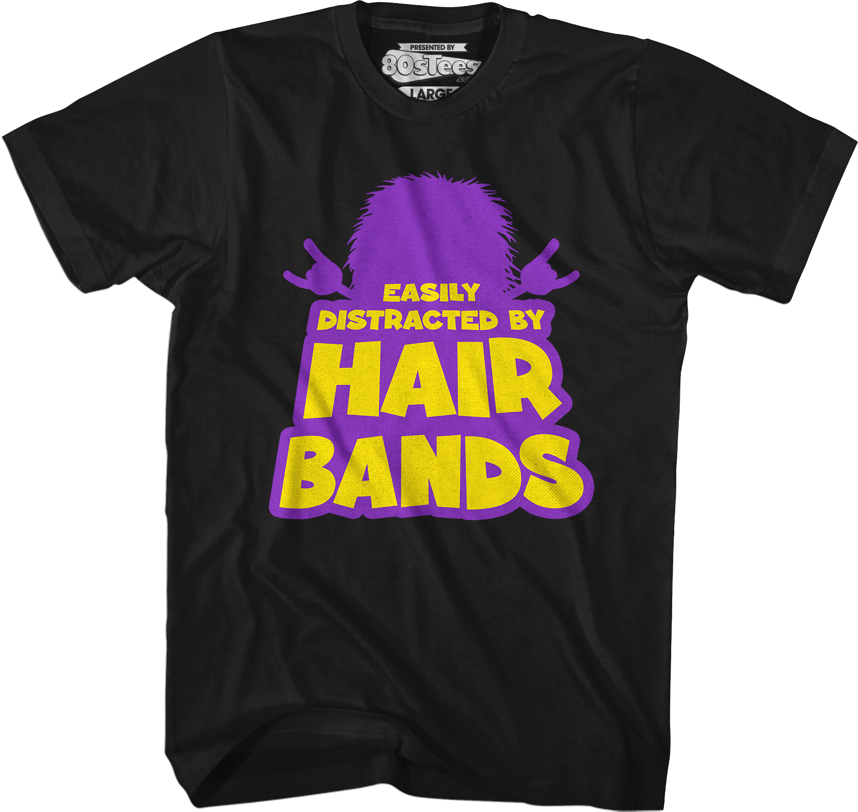 Easily Distracted By Hair Bands T-Shirt Hoodie, Sweatshirt | CiraTrend.com (Image 1)