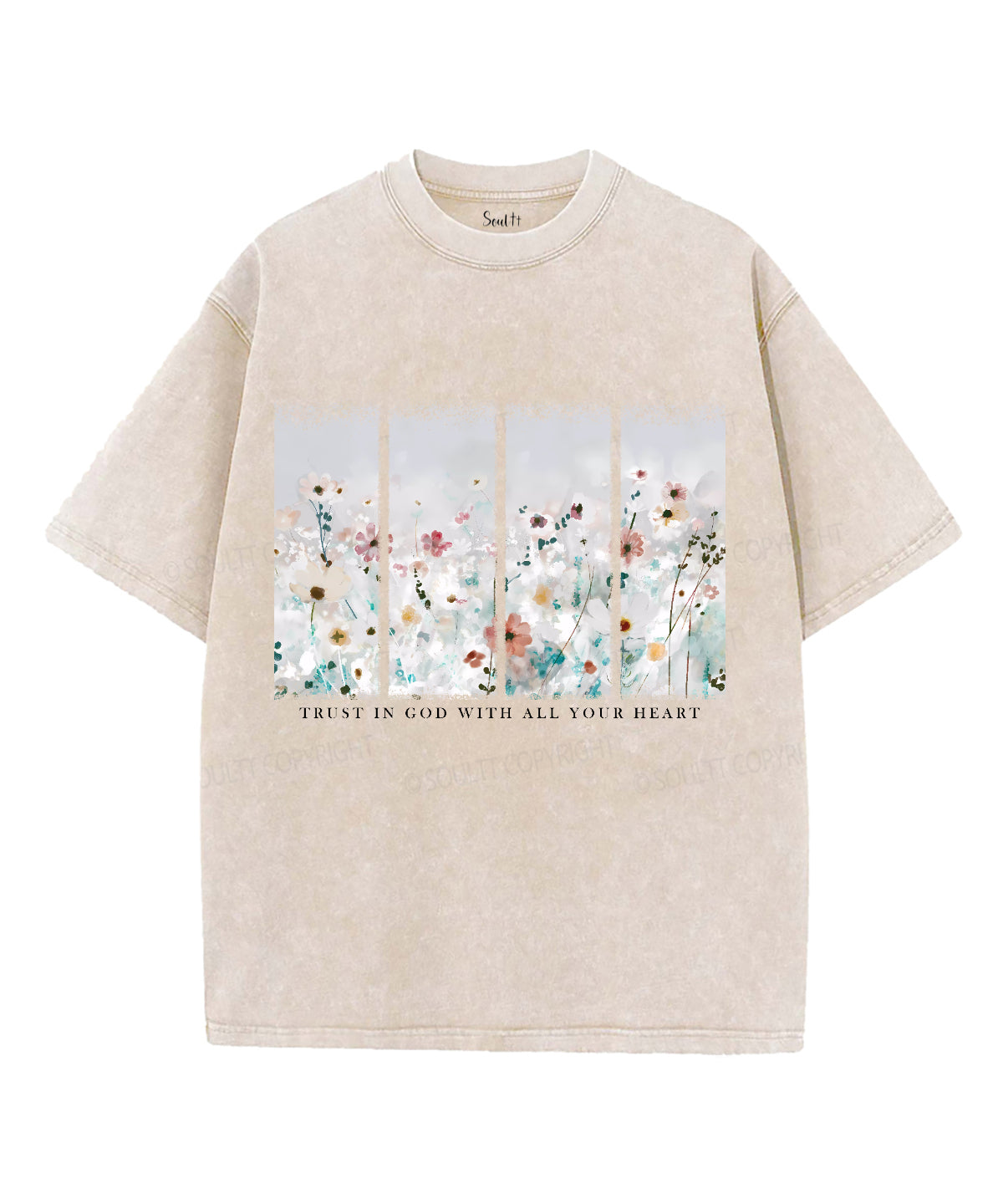 Trust In The God Unisex Washed Christian T-shirt Hoodie, Sweatshirt | CiraTrend.com (Image 2)