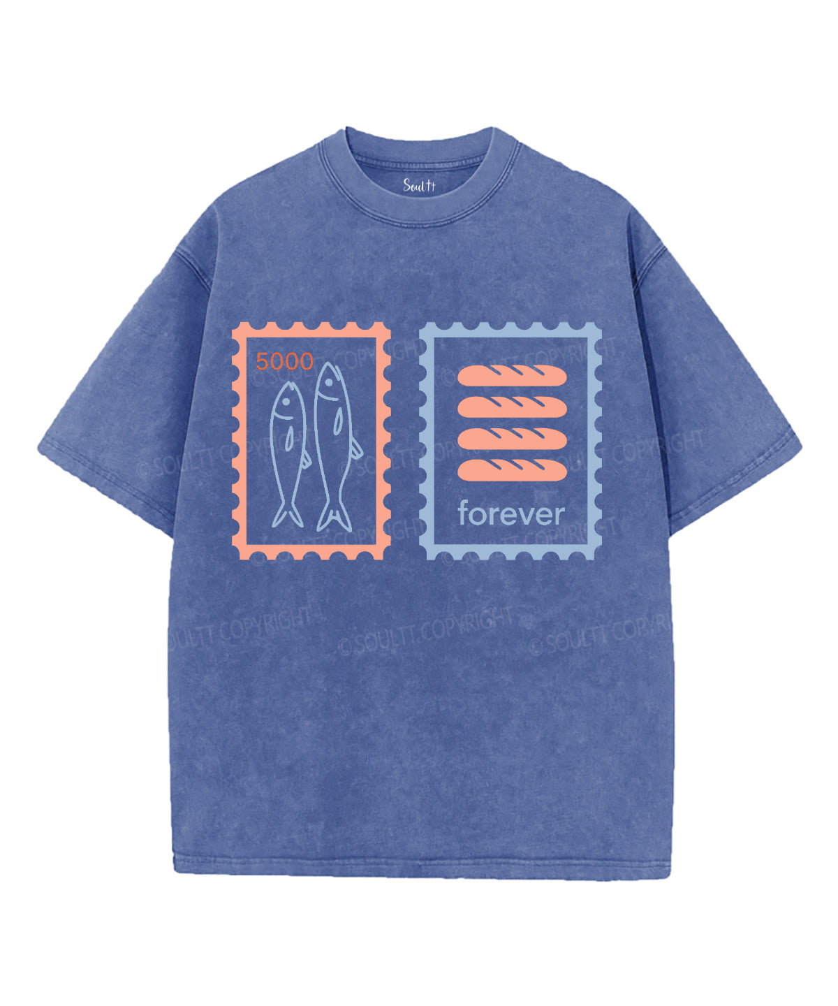 Fishes &Loaves Unisex Washed Christian T-shirt Style001 Hoodie, Sweatshirt | CiraTrend.com (Image 3)