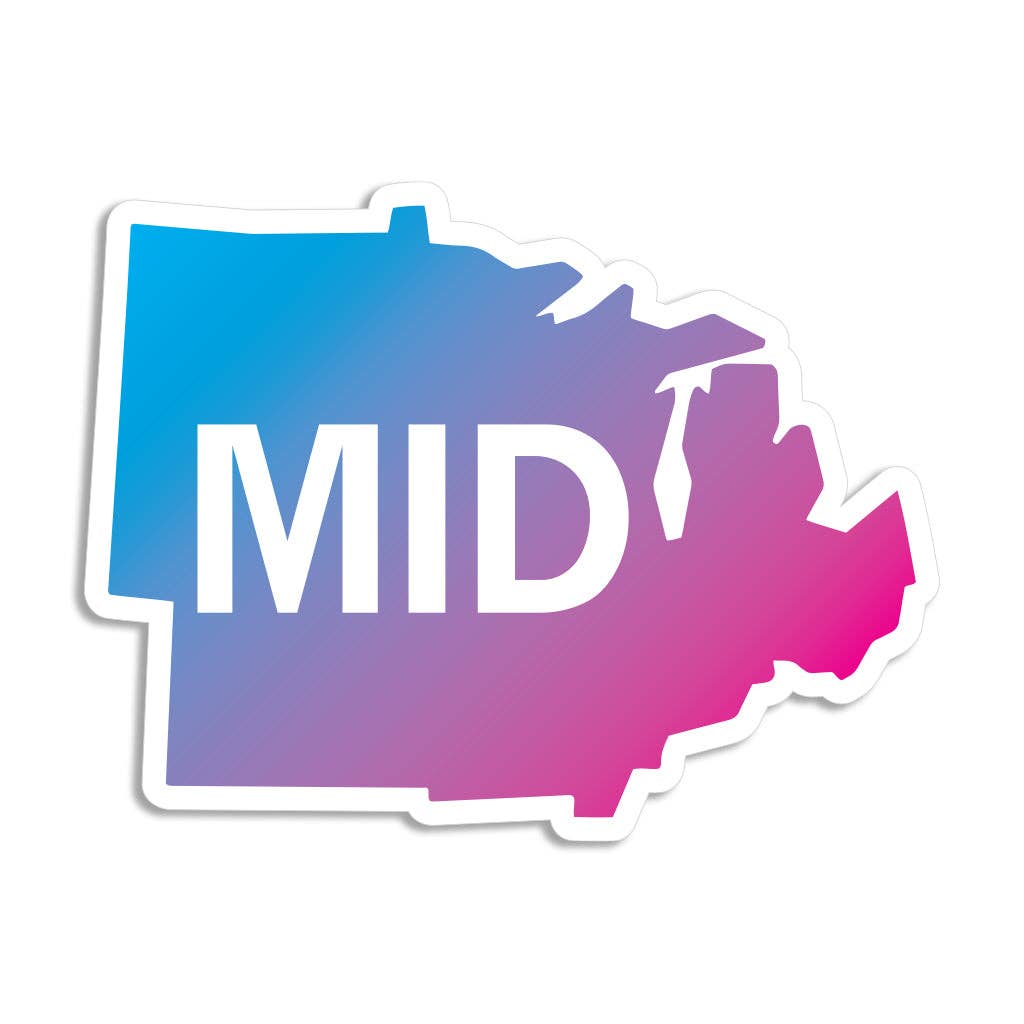 Mid Graphic Die-Cut Sticker