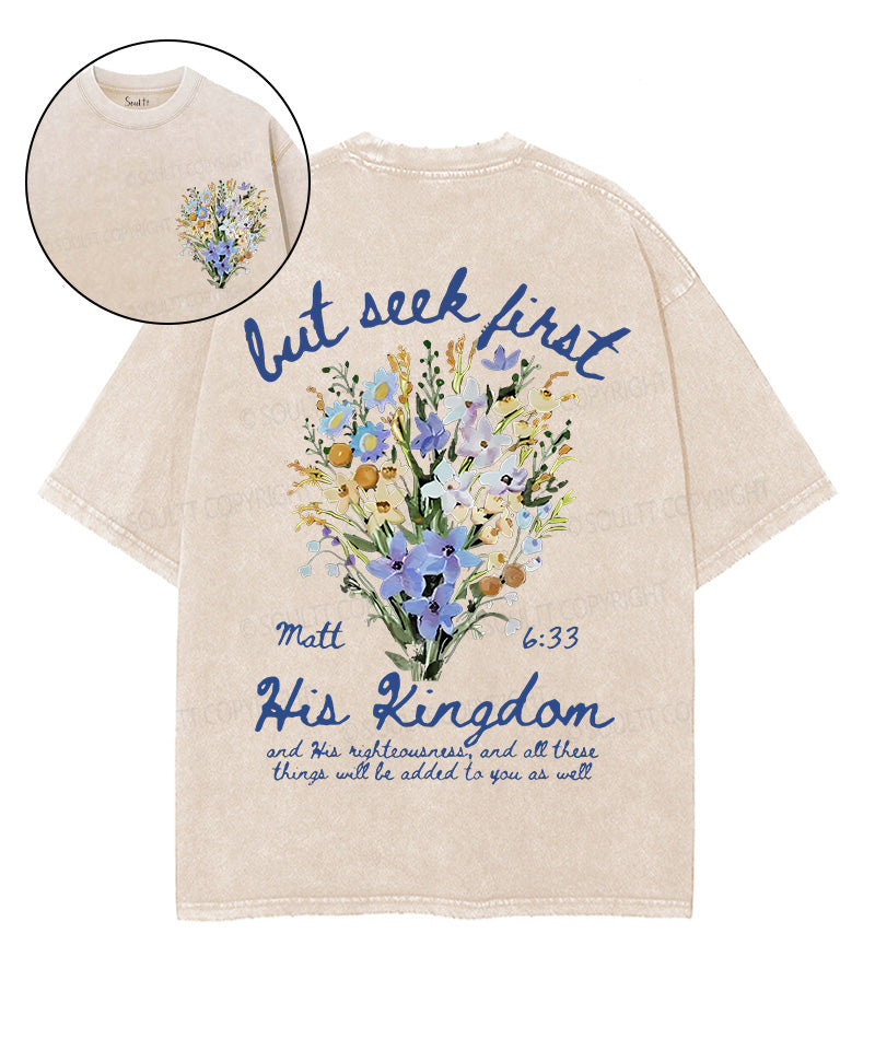 His Kingdom Double Sided Unisex Washed Christian T-shirt Hoodie, Sweatshirt | CiraTrend.com (Image 1)