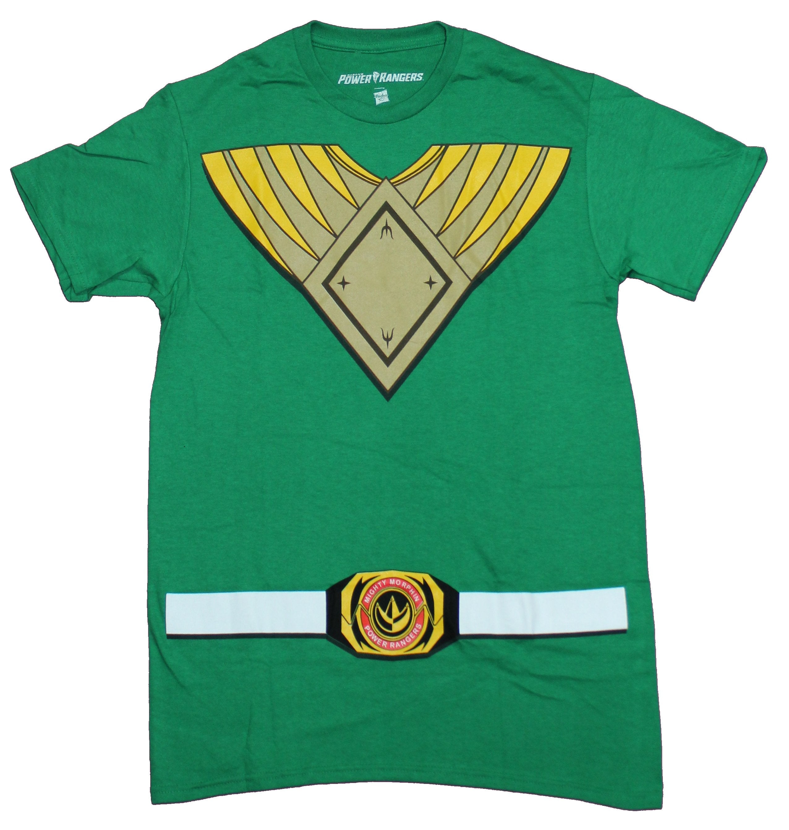 Mighty Morphin Power Rangers Mens T-Shirt - Green Ranger Fancy Costume Front Hoodie, Sweatshirt | CiraTrend.com