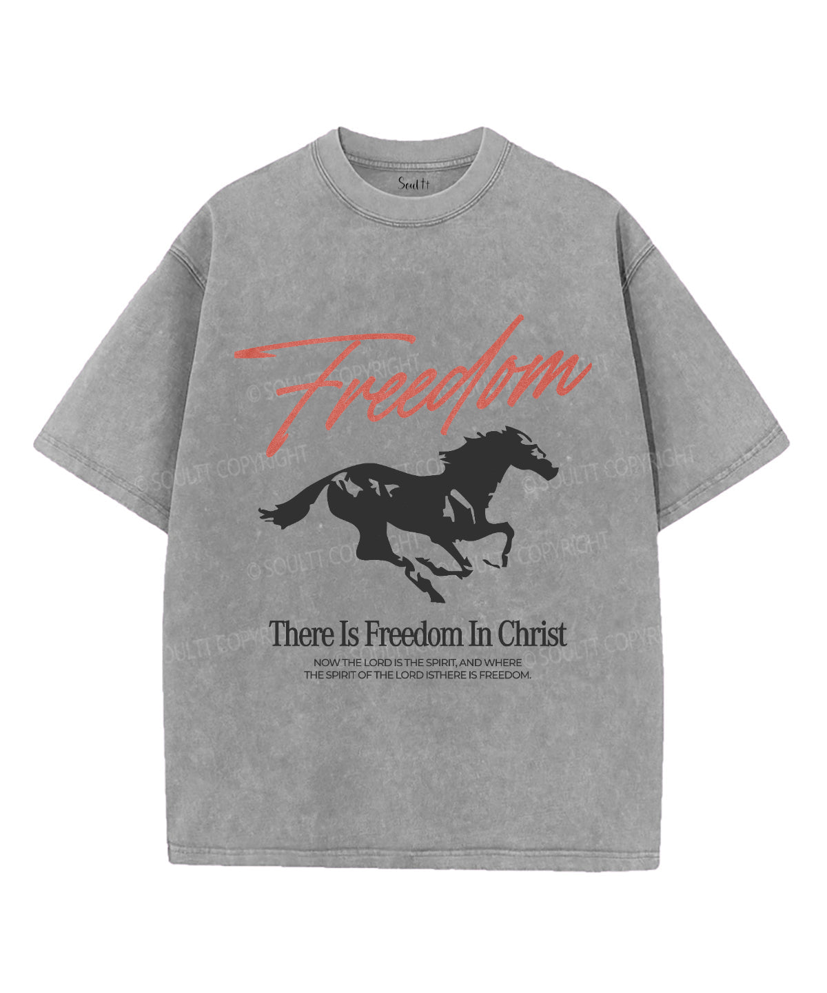 Freedom Unisex Washed Christian T-shirt Hoodie, Sweatshirt | CiraTrend.com (Image 3)