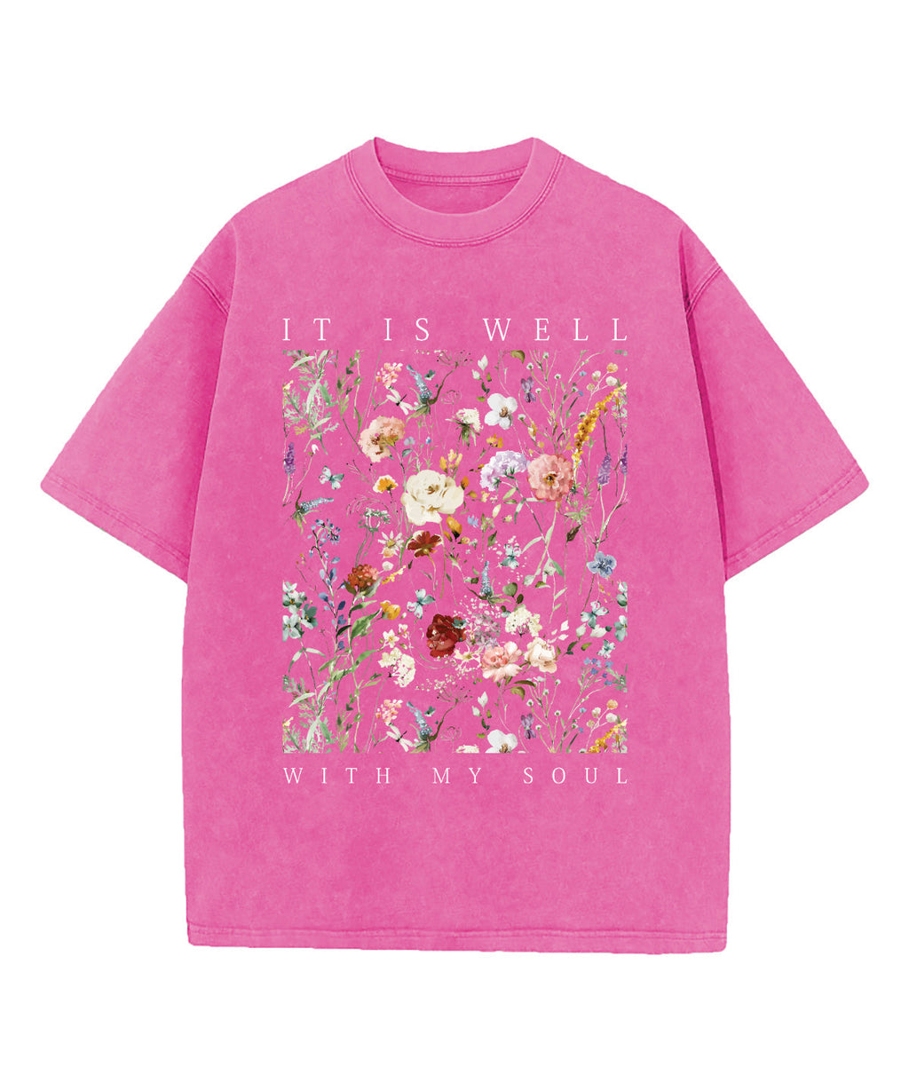 It Is Well With My Soul Washed Christian T-shirt Style001 Hoodie, Sweatshirt | CiraTrend.com (Image 2)