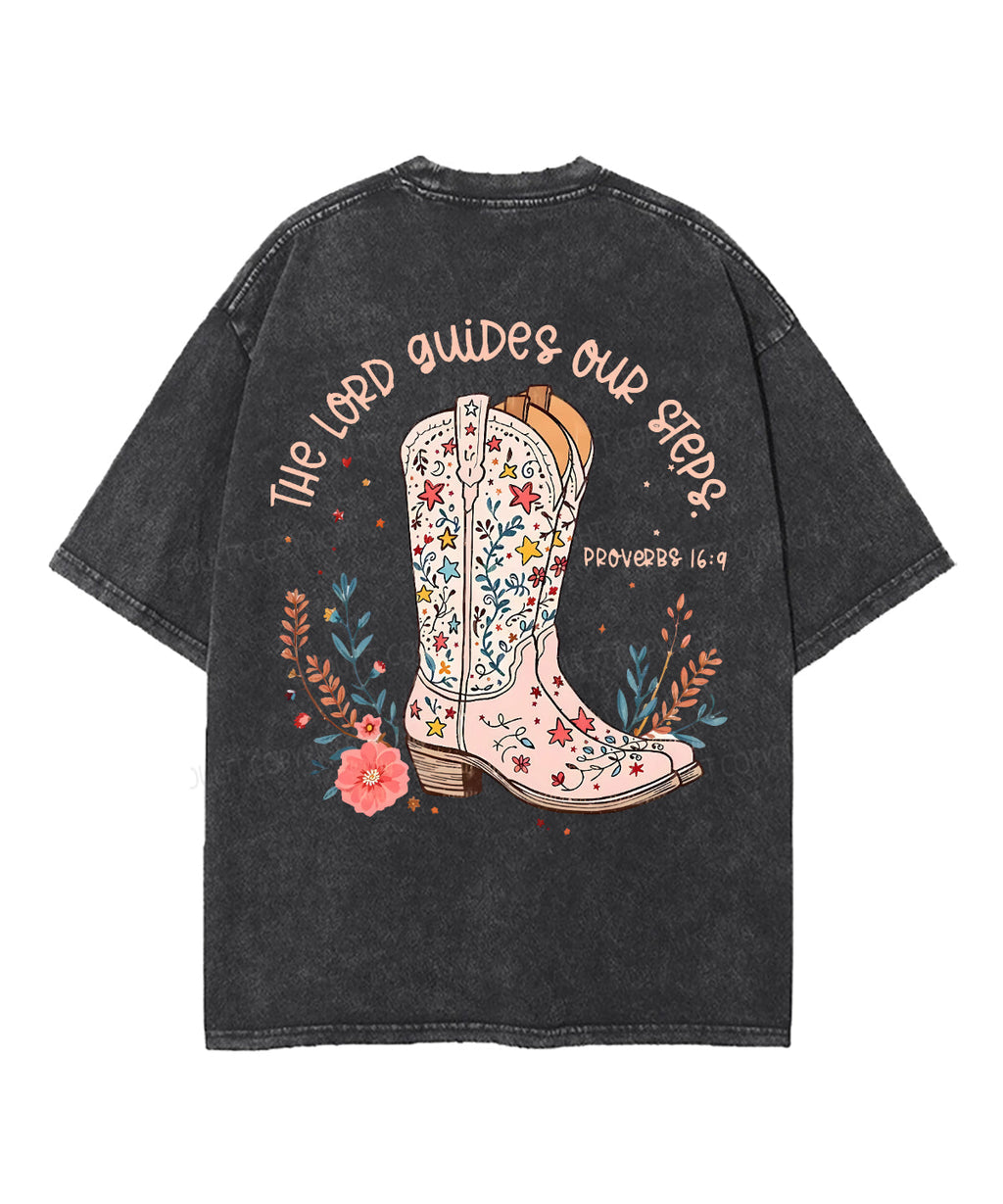 The Lord Guides Double Sided Unisex Washed Christian T-shirt Hoodie, Sweatshirt | CiraTrend.com (Image 4)