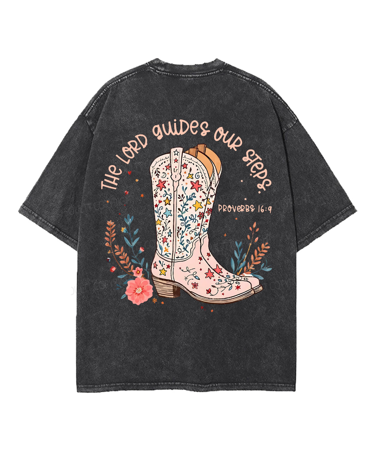The Lord Guides Double Sided Unisex Washed Christian T-shirt Hoodie, Sweatshirt | CiraTrend.com (Image 4)