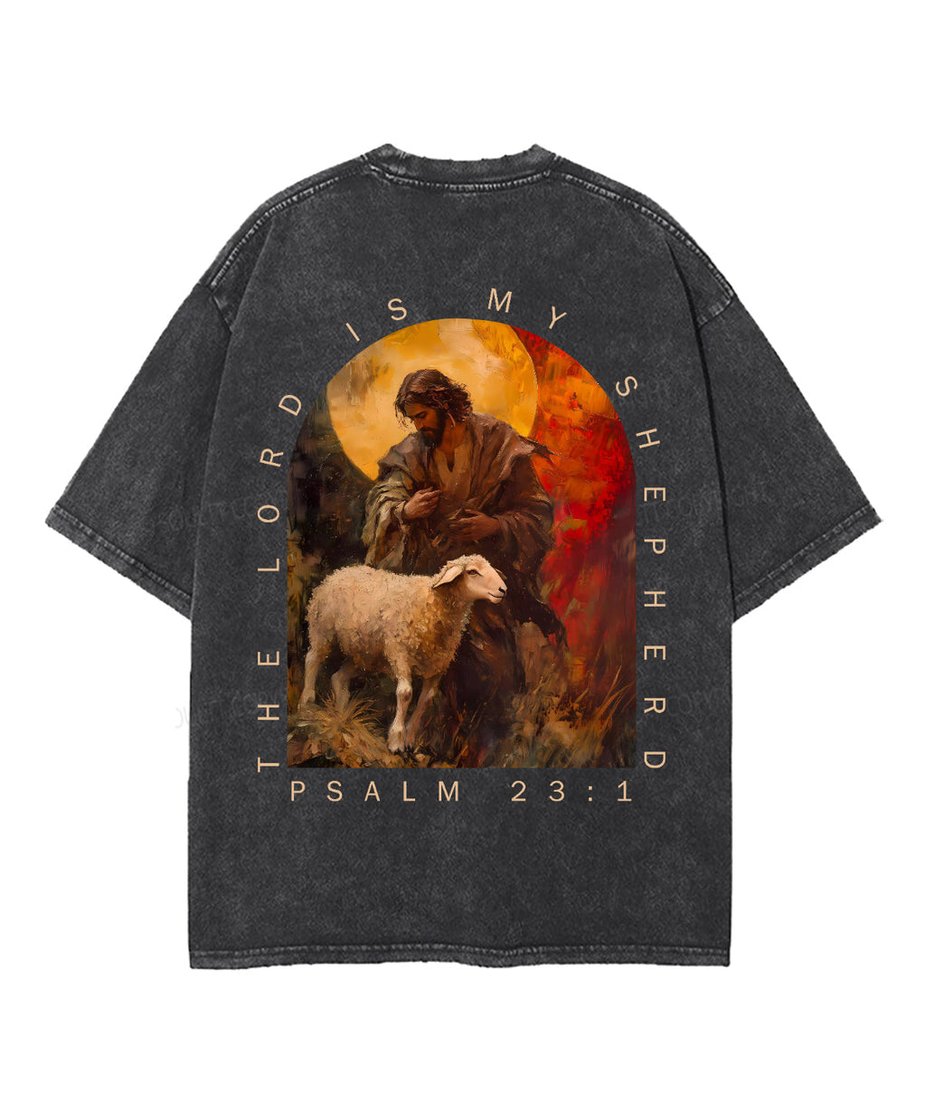 The Lord Is My Shepherd Double Sided Unisex Washed Christian T-shirt Style004 Hoodie, Sweatshirt | CiraTrend.com (Image 3)