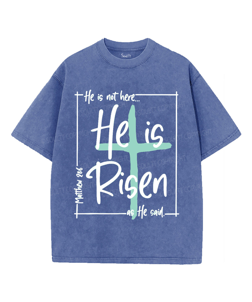 He Is Risen Unisex Washed Christian T-shirt Style011 Hoodie, Sweatshirt | CiraTrend.com (Image 4)