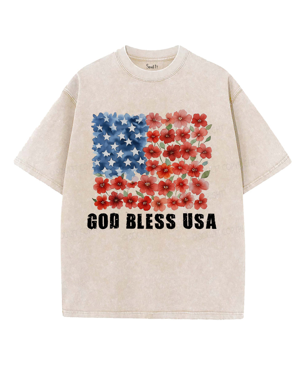 God Bless USA Washed Christian T-Shirts, Hoodie, Sweatshirt