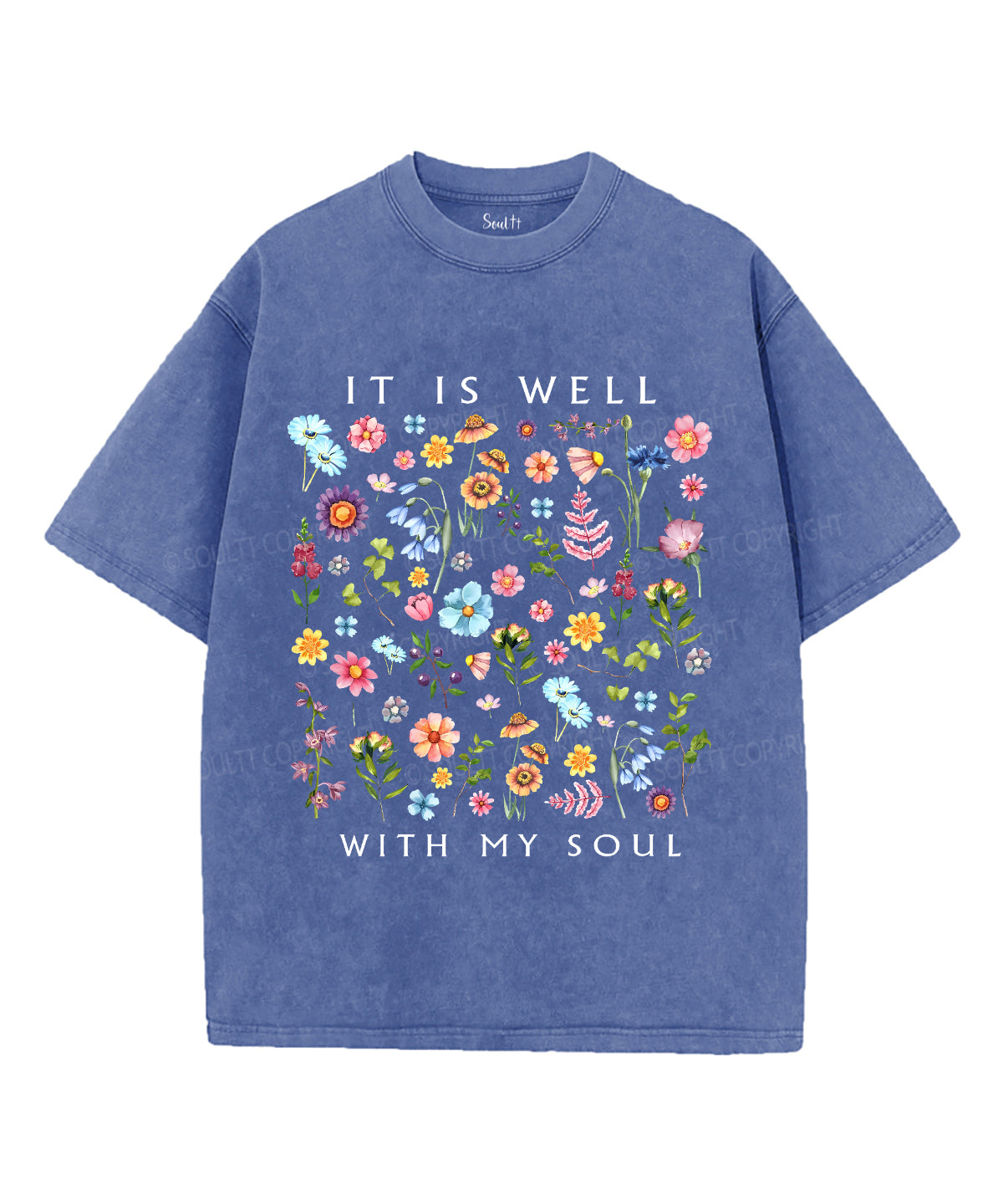 It Is Well With My Soul Unisex Washed Christian T-shirt Style012 Hoodie, Sweatshirt | CiraTrend.com (Image 3)
