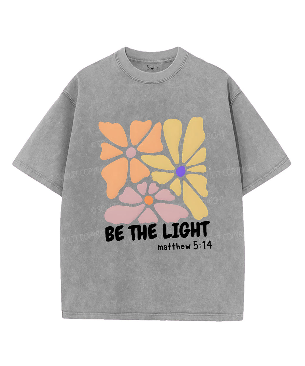 Be the Light Unisex Washed Christian T-shirt Hoodie, Sweatshirt | CiraTrend.com (Image 2)