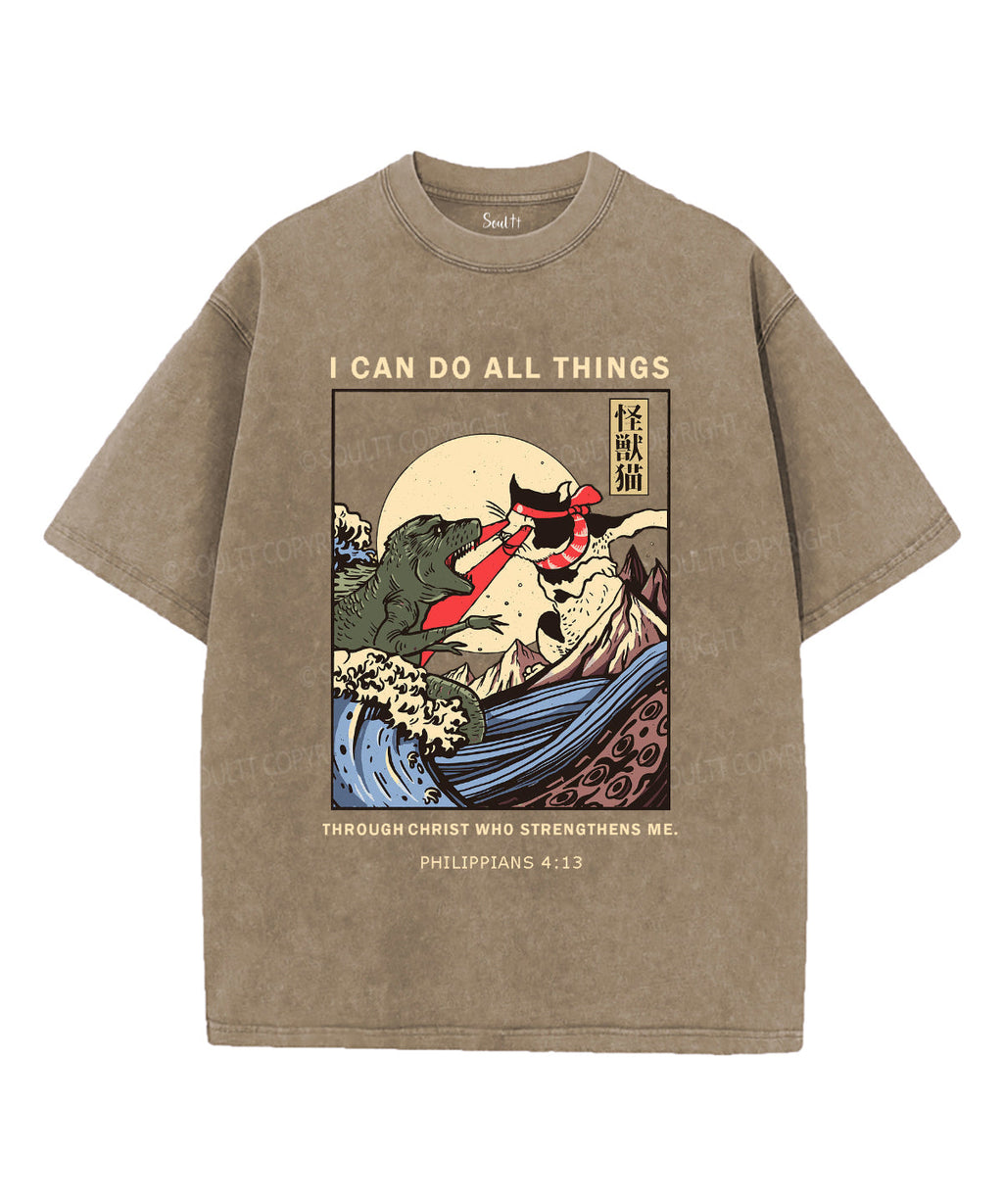I Can Do All Things Washed Christian T-shirt Hoodie, Sweatshirt | CiraTrend.com (Image 4)