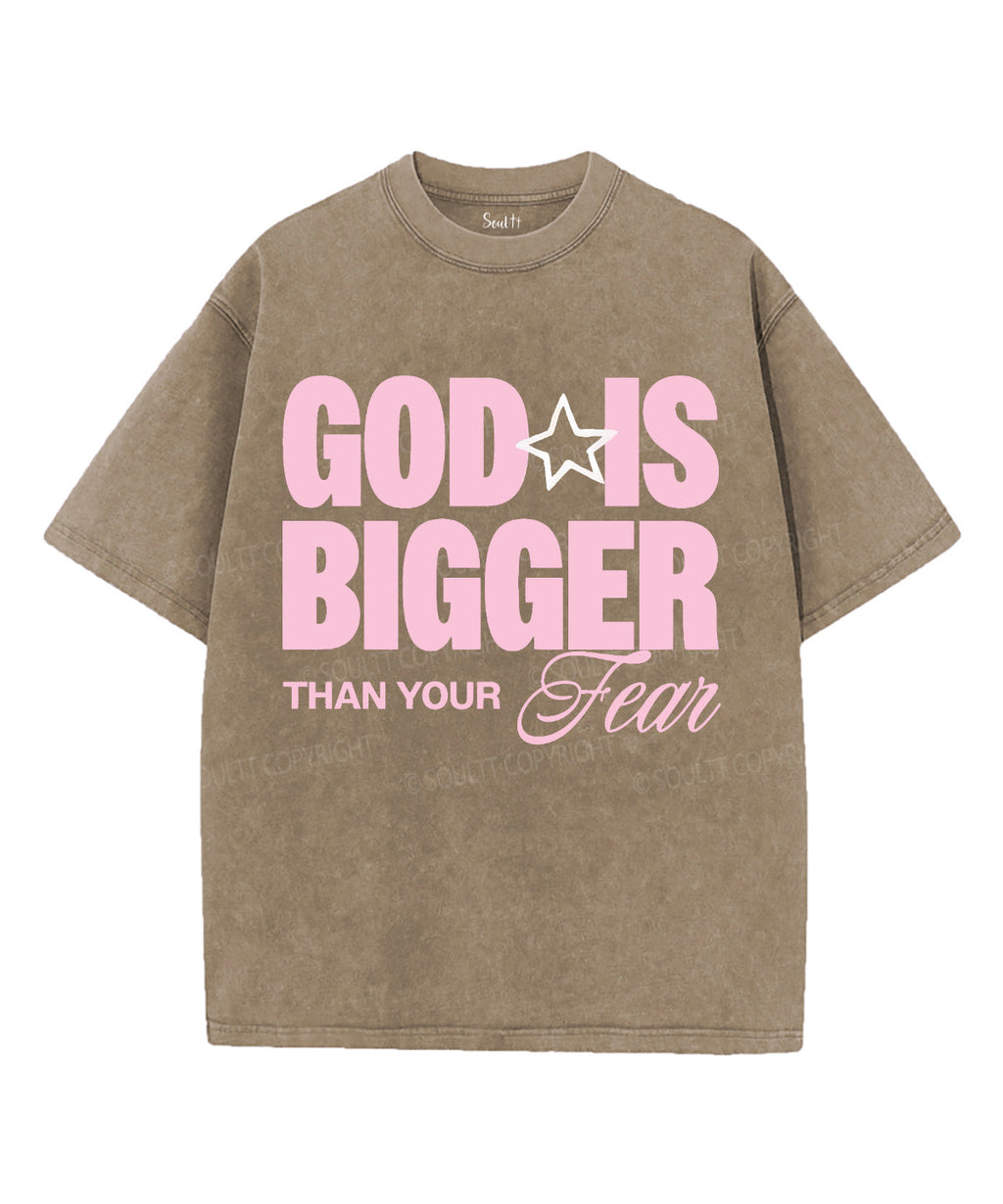 God Is Bigger Washed Christian T-Shirts, Hoodie, Sweatshirt
