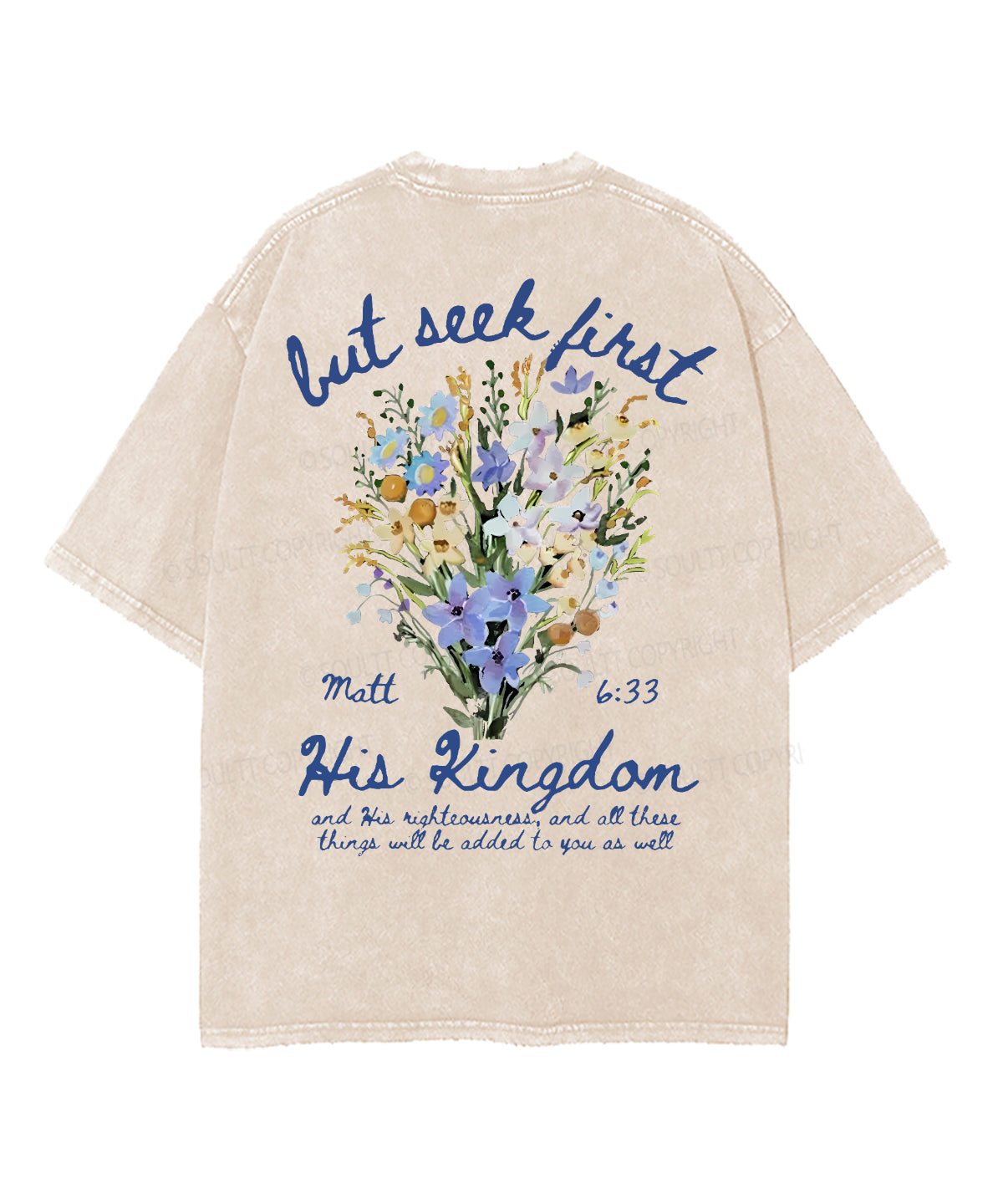 His Kingdom Double Sided Unisex Washed Christian T-shirt Hoodie, Sweatshirt | CiraTrend.com (Image 4)