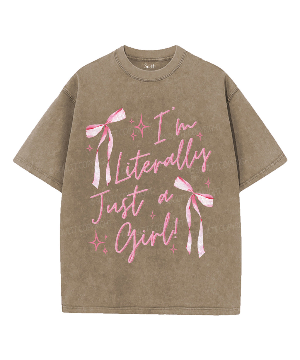 I'm Literally Just A Girl Unisex Washed Christian T-shirt Hoodie, Sweatshirt | CiraTrend.com (Image 5)