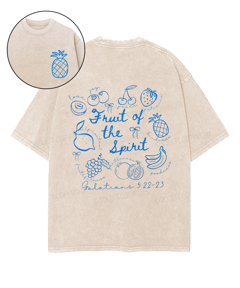 Fruit of the Spirit Double Sided Unisex Washed Christian T-shirt Hoodie, Sweatshirt | CiraTrend.com (Image 1)