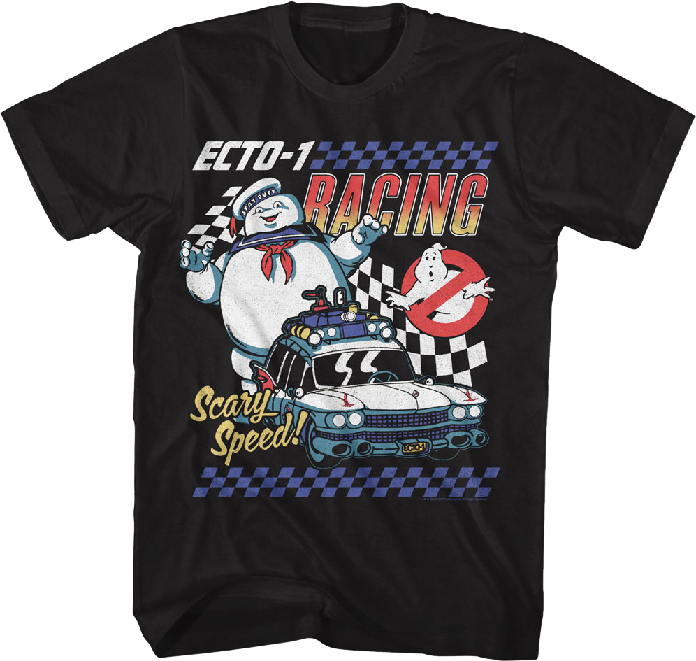 Ecto-1 Racing Real Ghostbusters T-Shirt Hoodie, Sweatshirt | CiraTrend.com (Image 1)