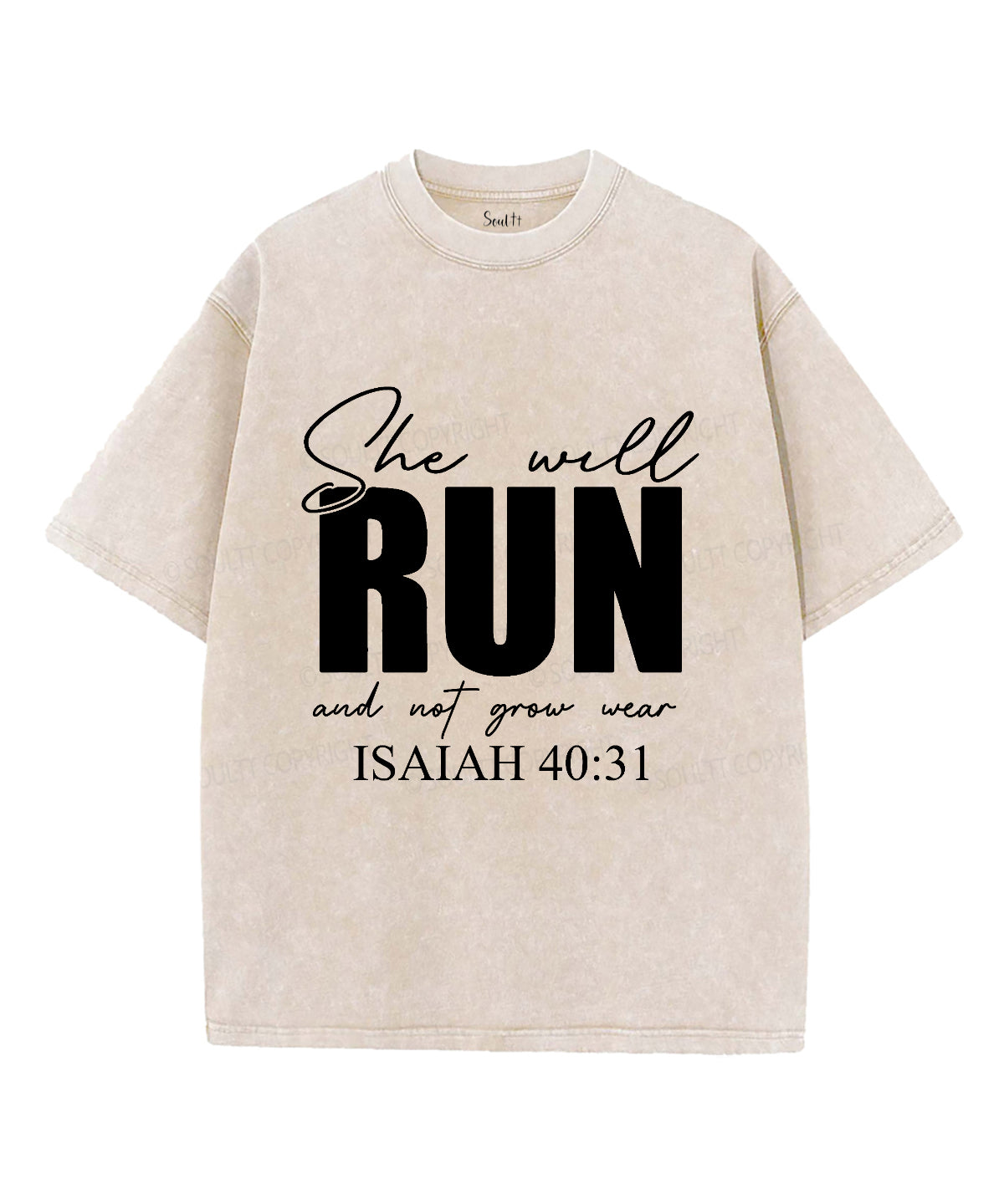 She Will Run Washed Christian T-shirt Hoodie, Sweatshirt | CiraTrend.com (Image 3)