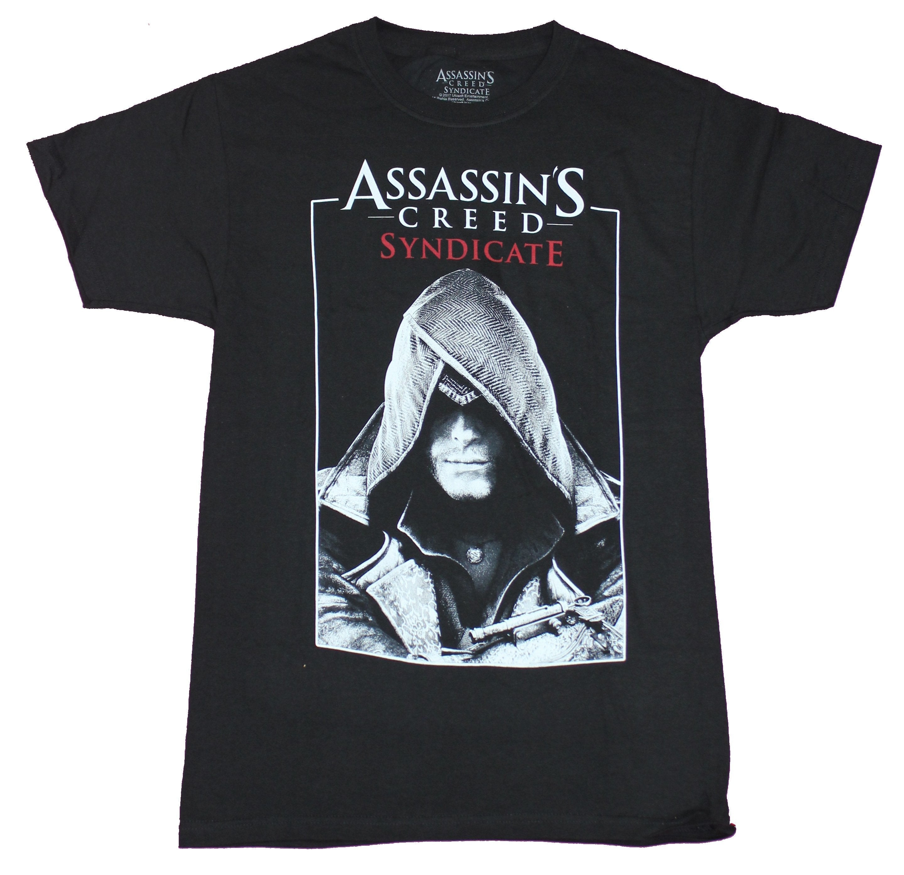 Assassin's Creed Syndicate Mens T-shirt - Boxed Face in Shadow Image Hoodie, Sweatshirt | CiraTrend.com