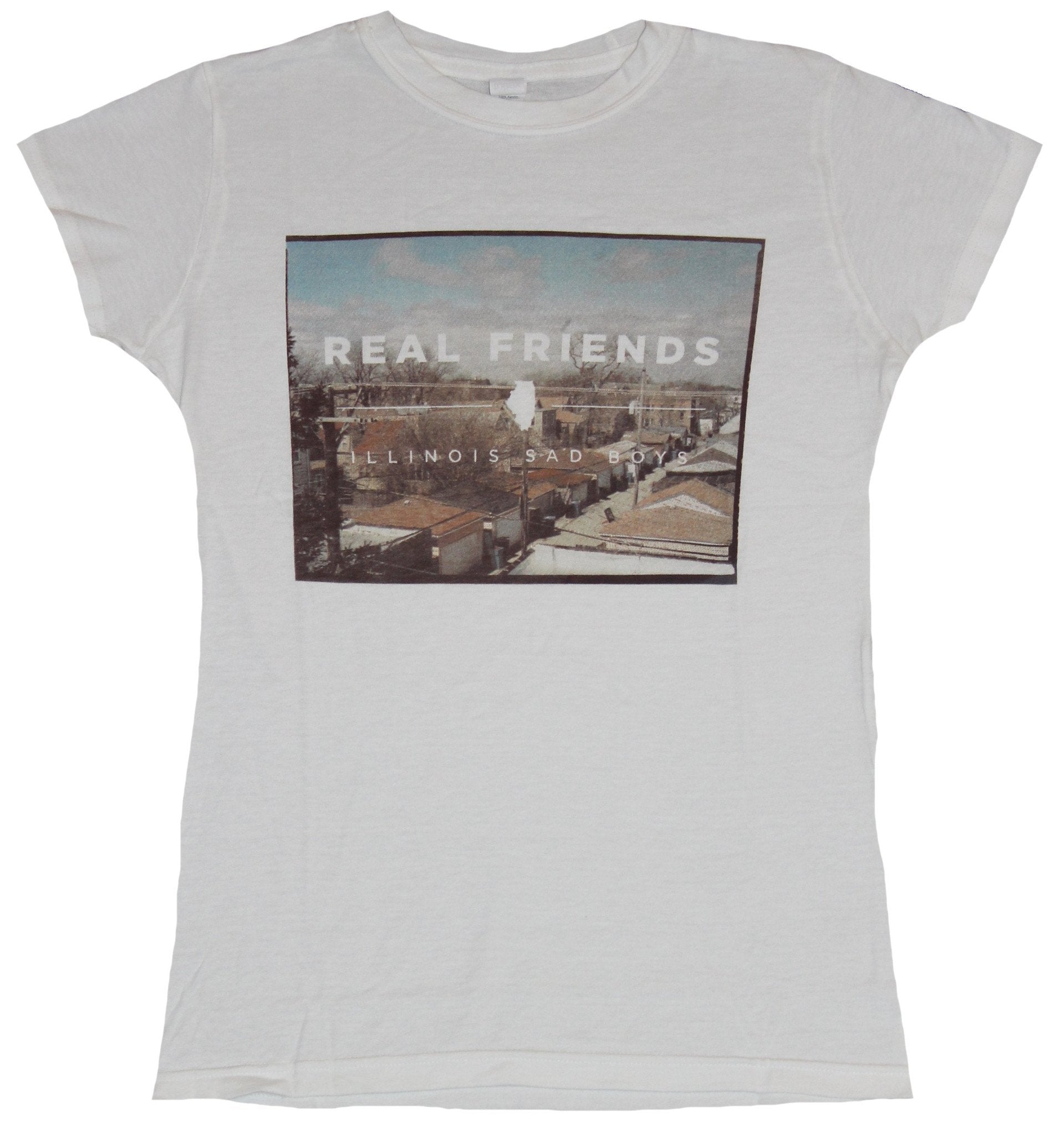 Real Friends Girls Juniors T-Shirt - Illnois Sad Boys Boxed Town Photo Hoodie, Sweatshirt | CiraTrend.com