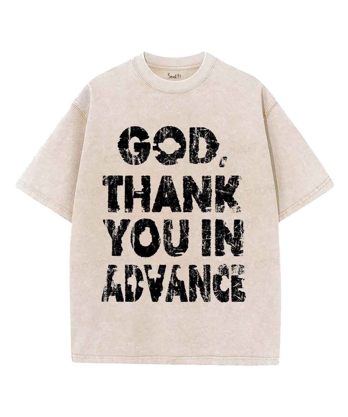 God Thank You In Advance Unisex Washed Christian T-shirt Hoodie, Sweatshirt | CiraTrend.com (Image 4)