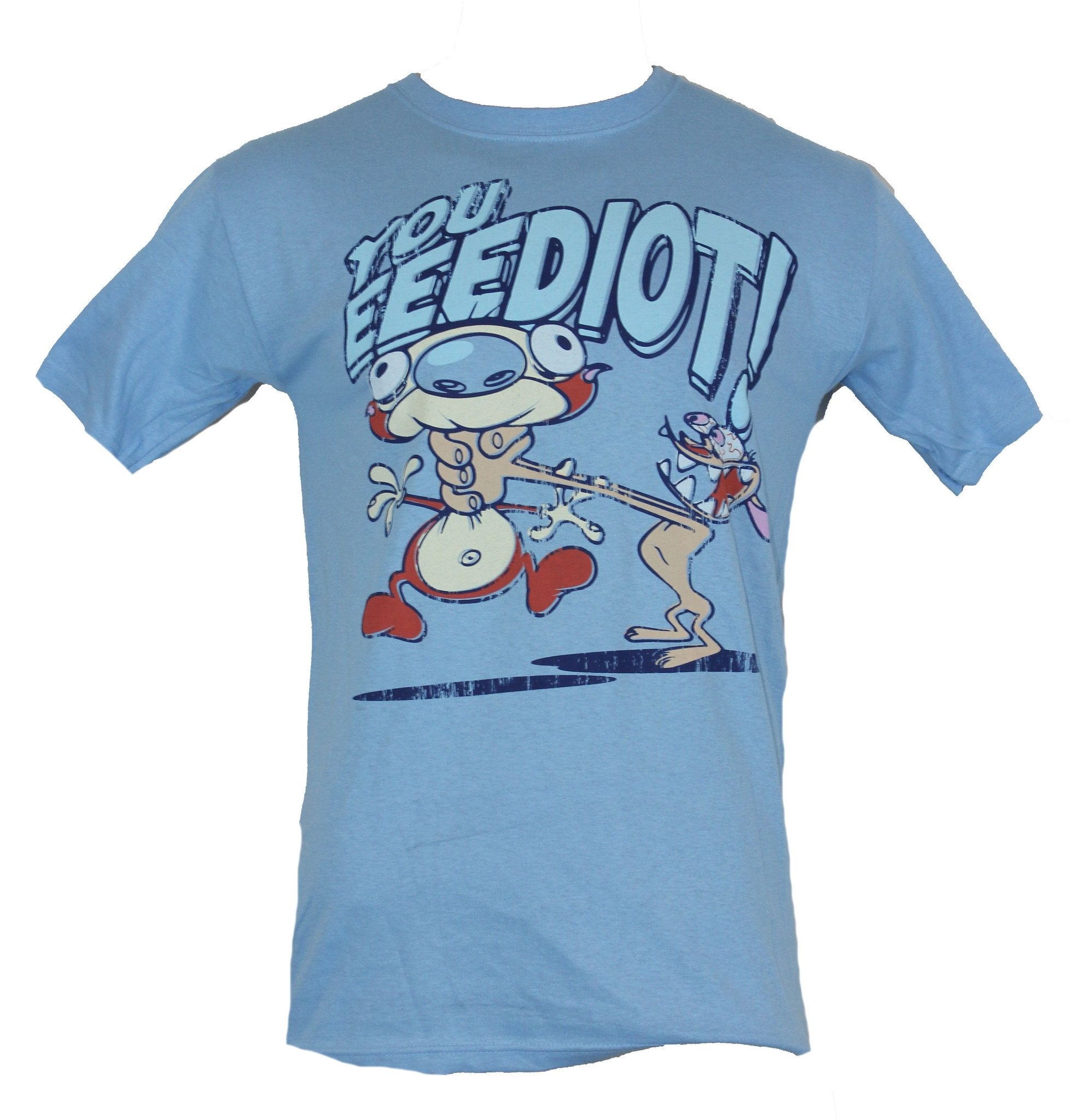 Ren and Stimpy Mens T-Shirt - "You Eeediot!" Ren Choking Out Stimpy Image Hoodie, Sweatshirt | CiraTrend.com