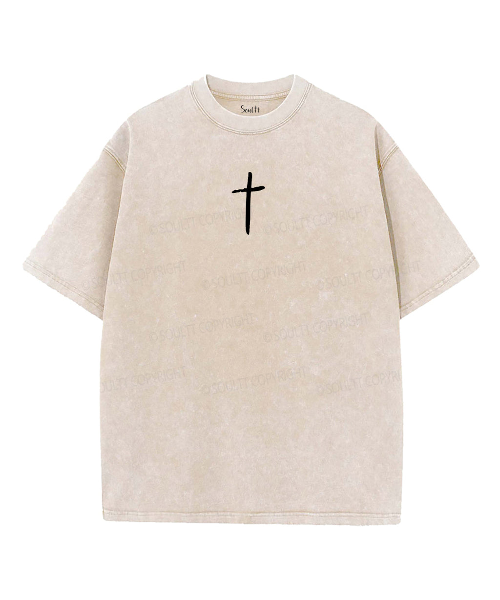 Jesus Has My Back Double Sided Unisex Washed Christian T-shirt Hoodie, Sweatshirt | CiraTrend.com (Image 3)