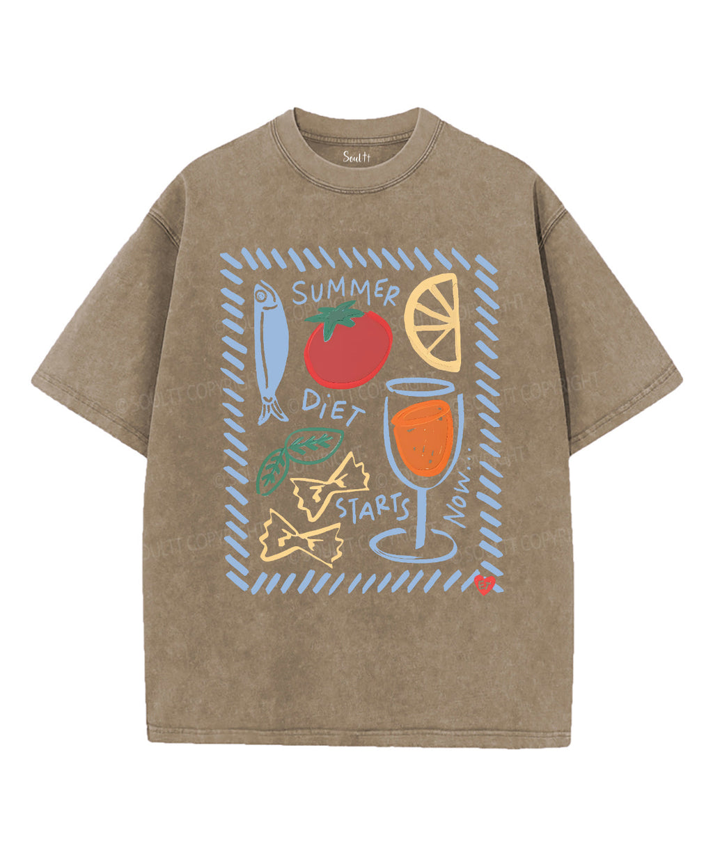 Summer Diet Starts Now Double Sided Unisex Washed Christian T-shirt Hoodie, Sweatshirt | CiraTrend.com (Image 4)