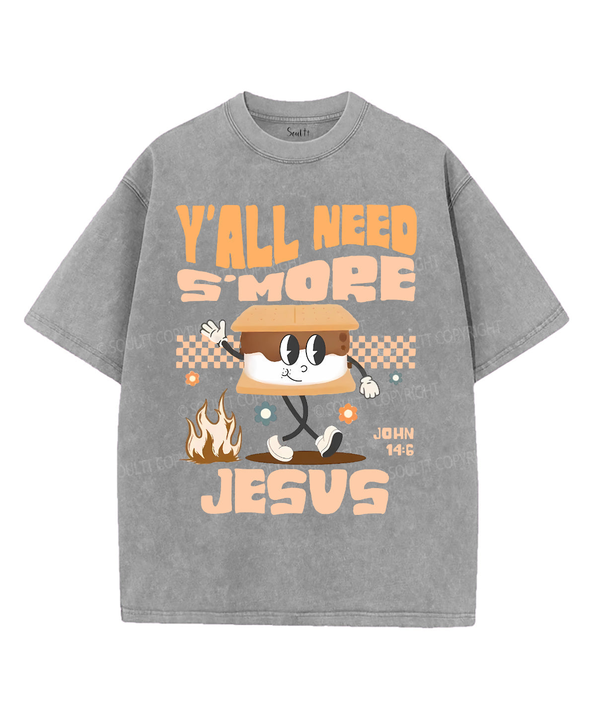Need S'more Jesus Unisex Washed Christian T-shirt Hoodie, Sweatshirt | CiraTrend.com (Image 4)