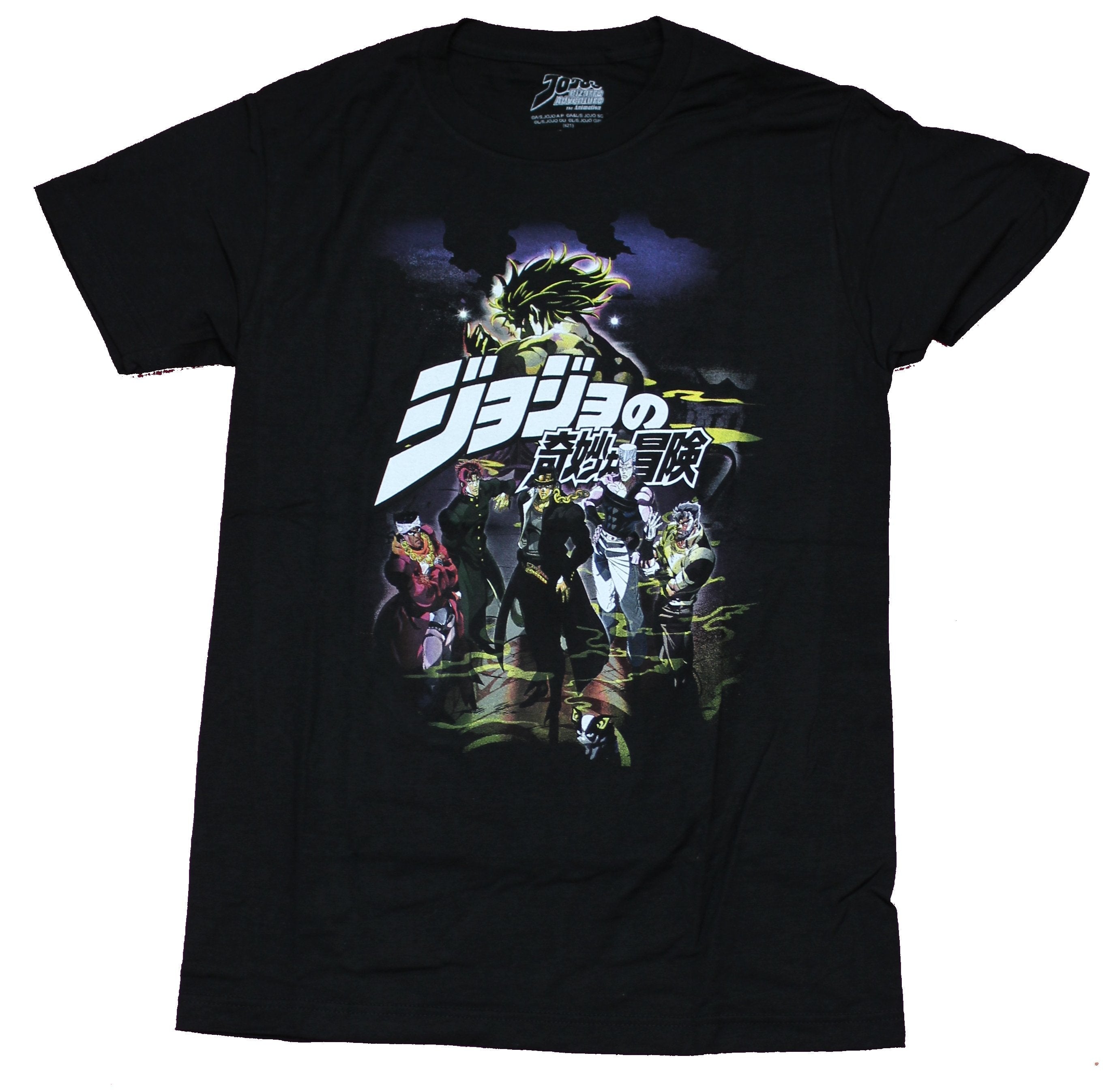 Jojo's Bizarre Adventure Mens T-Shirt - Group of 5 Under Logo Hoodie, Sweatshirt | CiraTrend.com