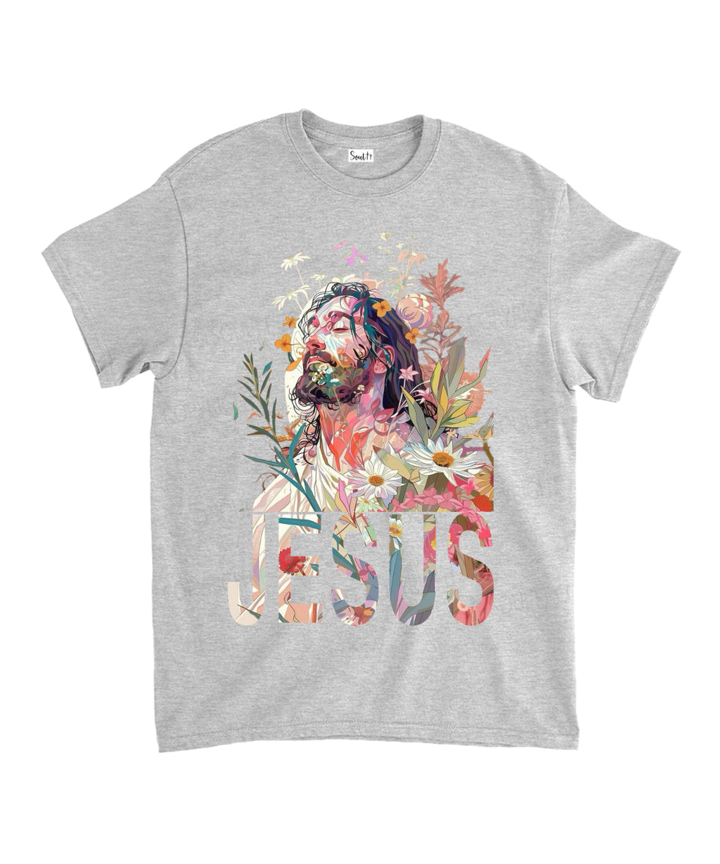 Jesus In Flower Unisex Cotton Christian T-Shirt Hoodie, Sweatshirt | CiraTrend.com (Image 3)