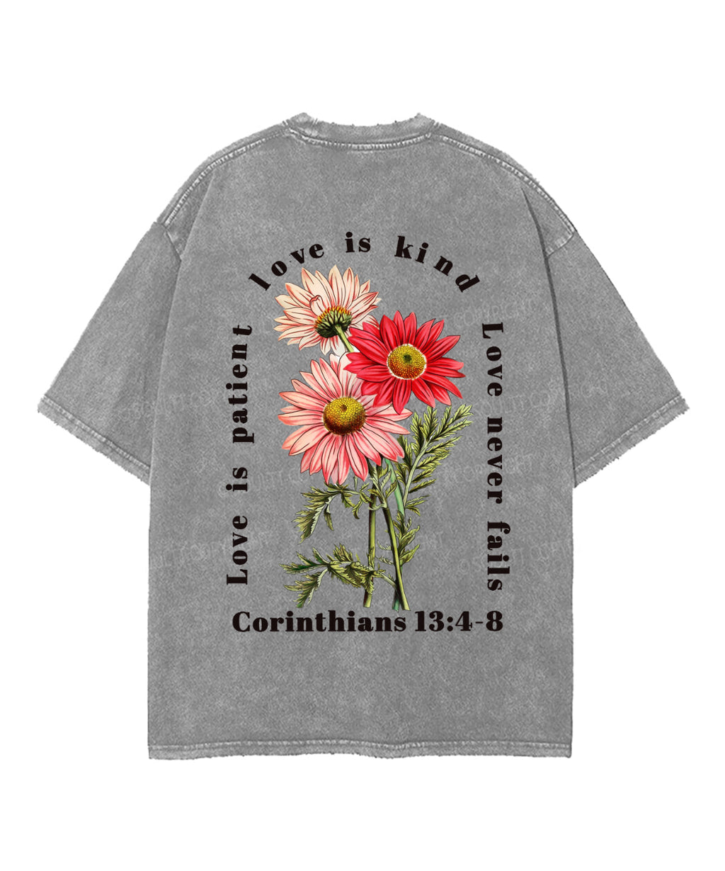 Love Is Patient Double Sided Unisex Washed Christian T-shirt Hoodie, Sweatshirt | CiraTrend.com (Image 5)