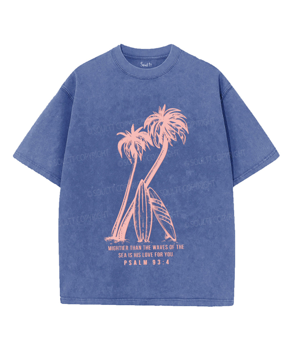 Mightier Than the Waves of the Sea Unisex Washed Christian T-shirt Hoodie, Sweatshirt | CiraTrend.com (Image 3)