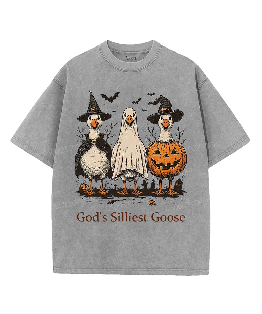 God'S Silliest Goose Washed Christian Style004 T-Shirts, Hoodie, Sweatshirt