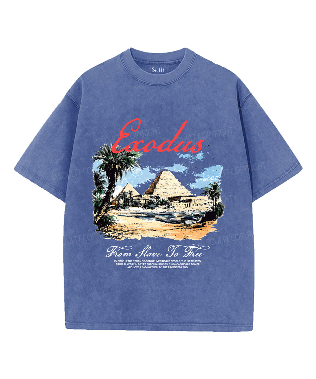 Exodus Unisex Washed Christian T-shirt Hoodie, Sweatshirt | CiraTrend.com (Image 3)