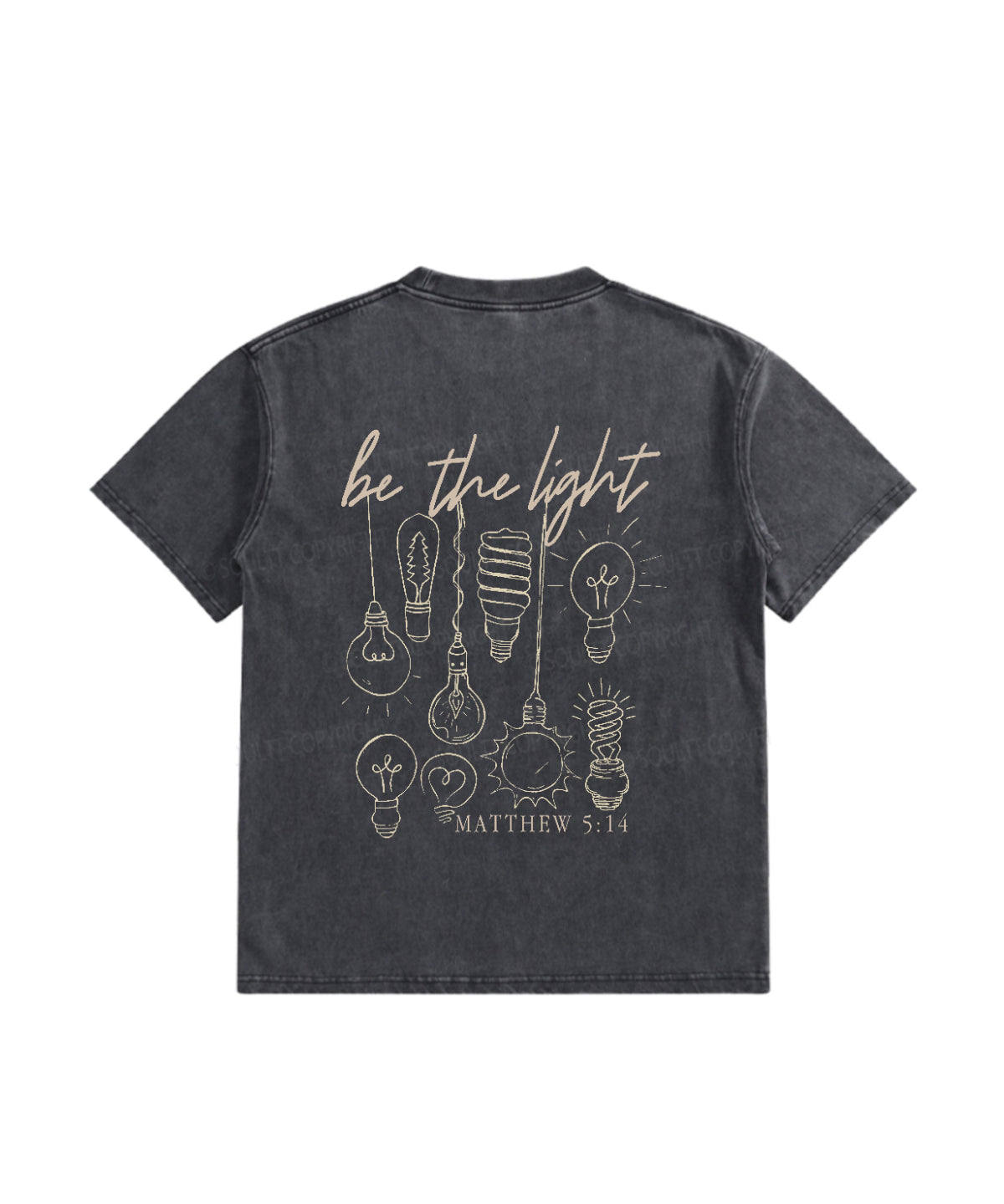 Kids Be The Light Double Sided Washed Christian T-shirt Hoodie, Sweatshirt | CiraTrend.com (Image 3)