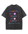 I Can Do All Things Unisex Washed Christian T-shirt Hoodie, Sweatshirt | CiraTrend.com (Image 1)